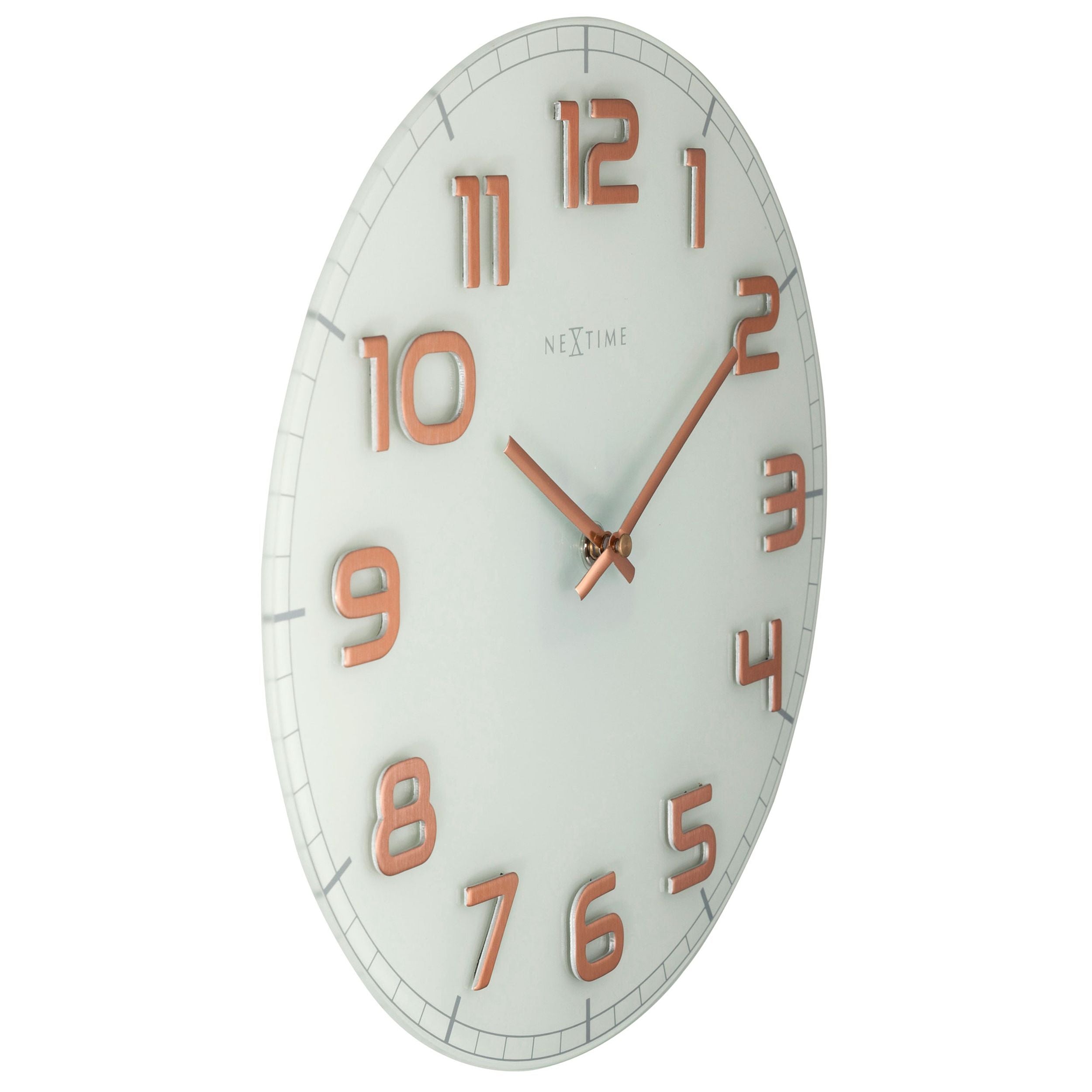 Zegar ścienny Classy 50 cm biało-miedziany