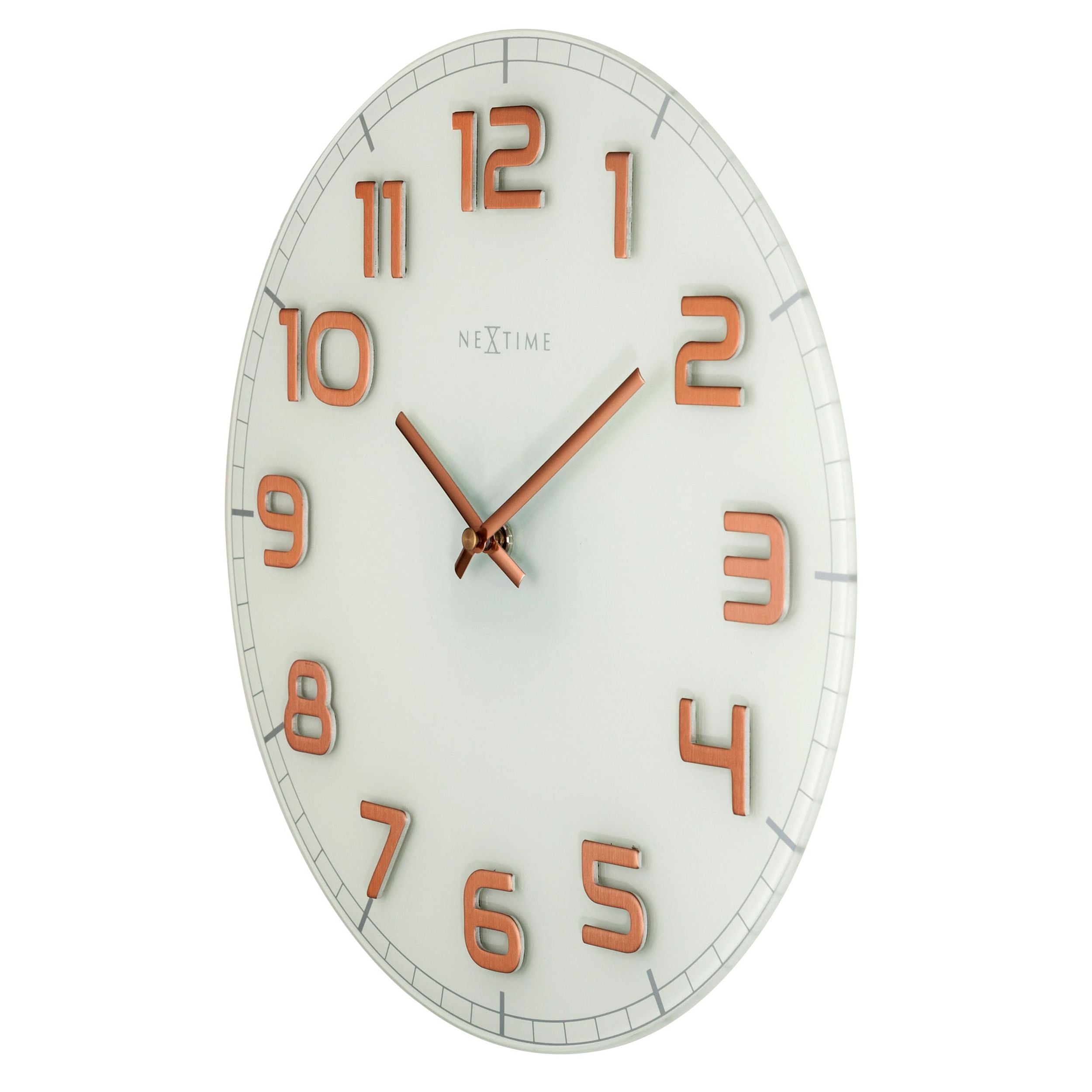 Zegar ścienny Classy 50 cm biało-miedziany