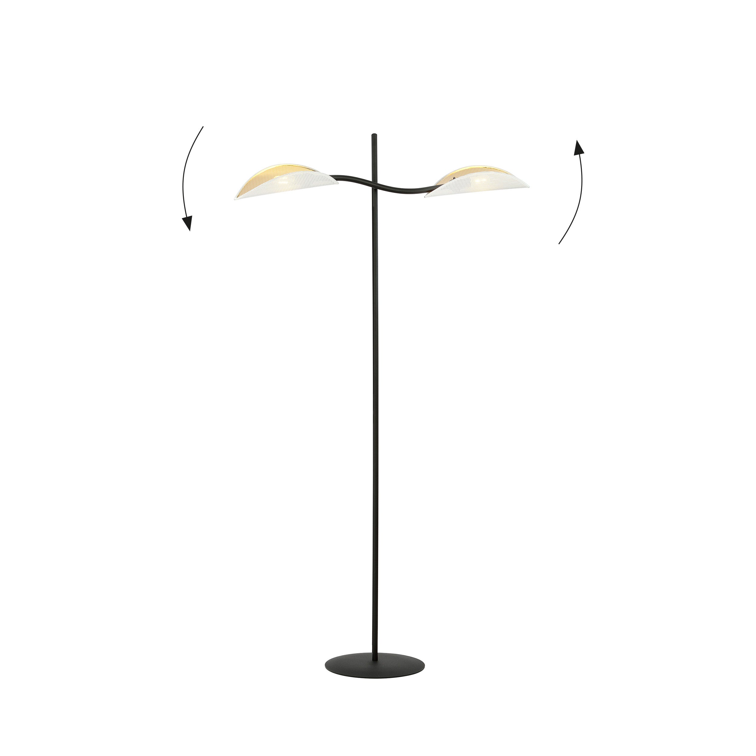 Lampa podłogowa Farang x2 biało-złota