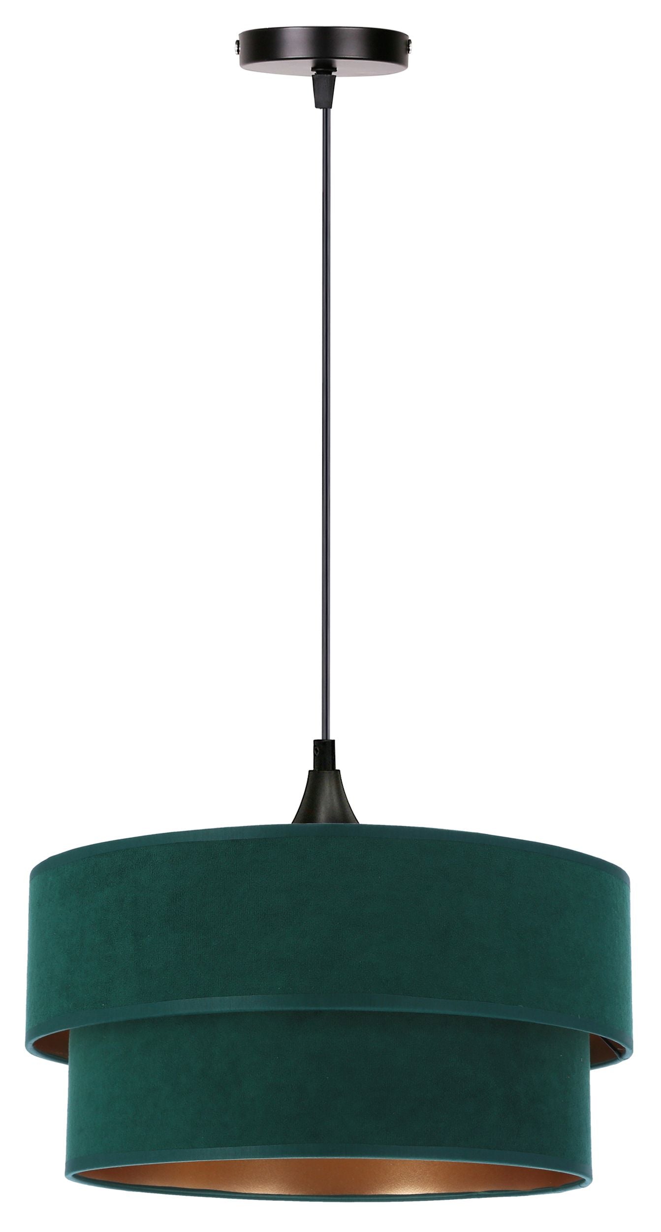 Lampa wisząca Scopello średnica 35 cm butelkowa zieleń