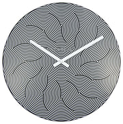 Zegar ścienny Waves 40 cm biało-czarny