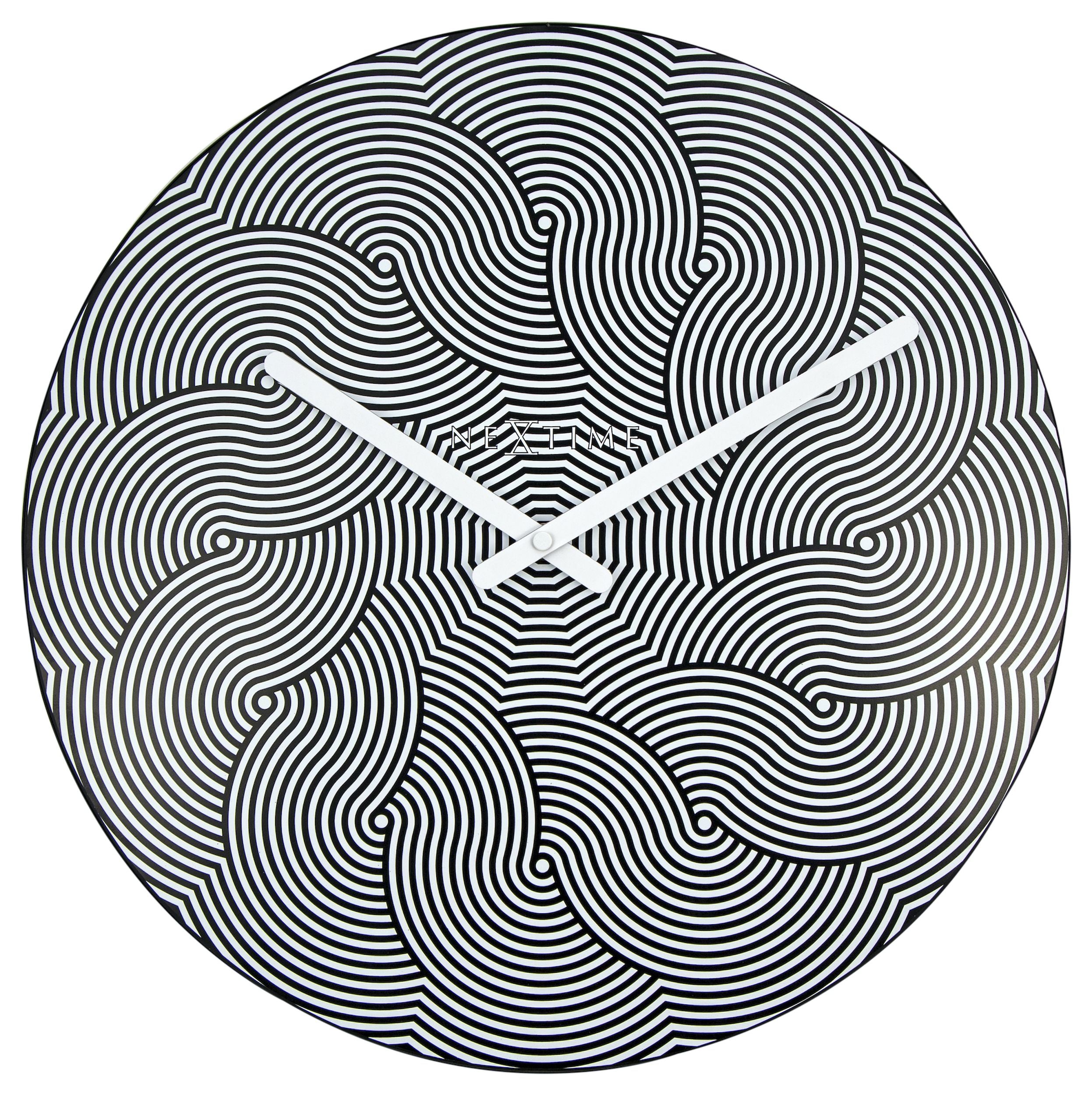 Zegar ścienny Waves 40 cm biało-czarny