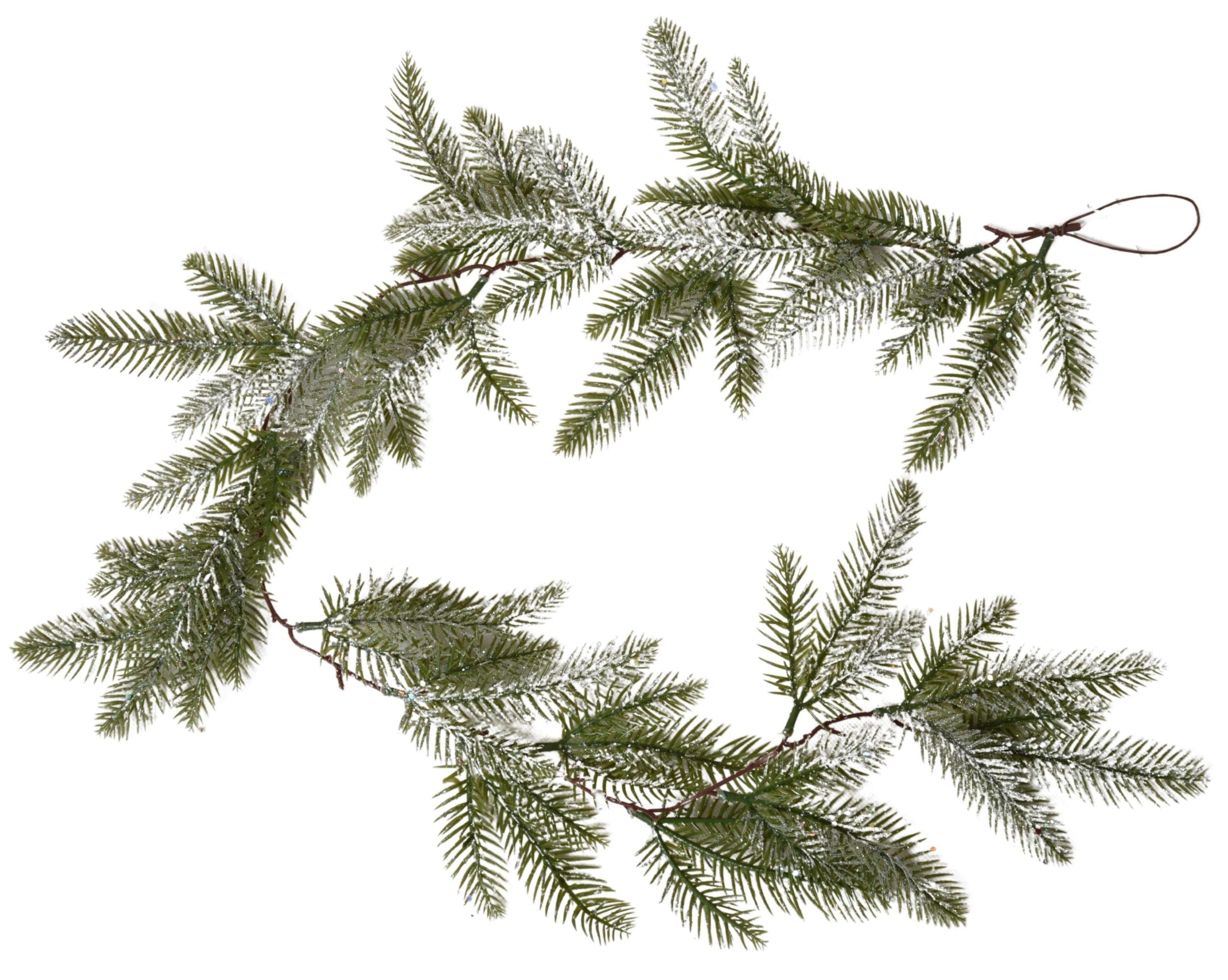 Dekoracja świąteczna Girlanda sosnowa z brokatem