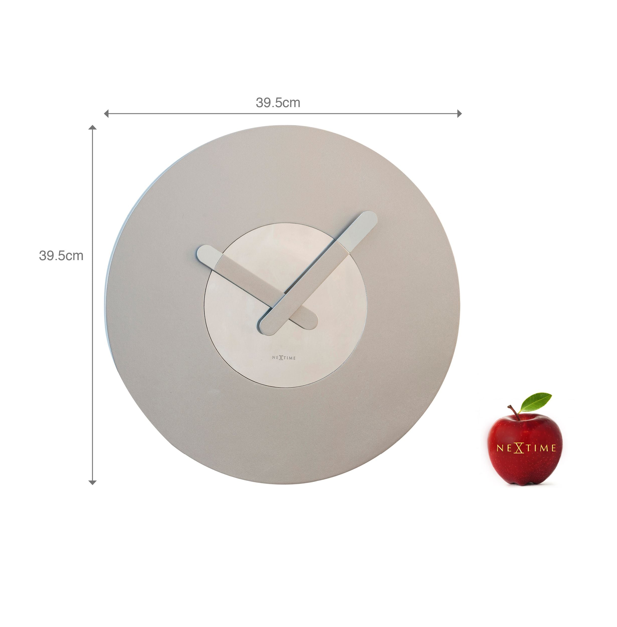 Zegar ścienny In Touch 40 cm srebrny