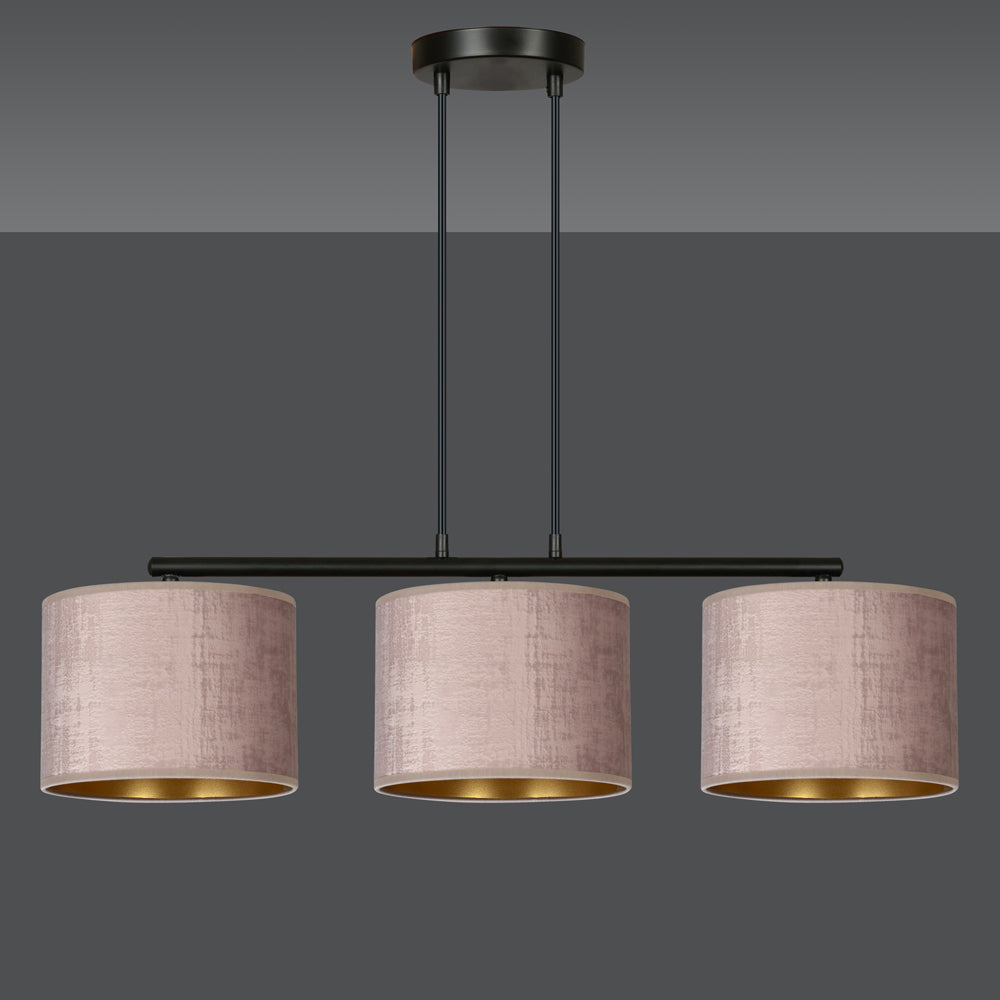 Lampa wisząca Hellid x3 72 cm różowa