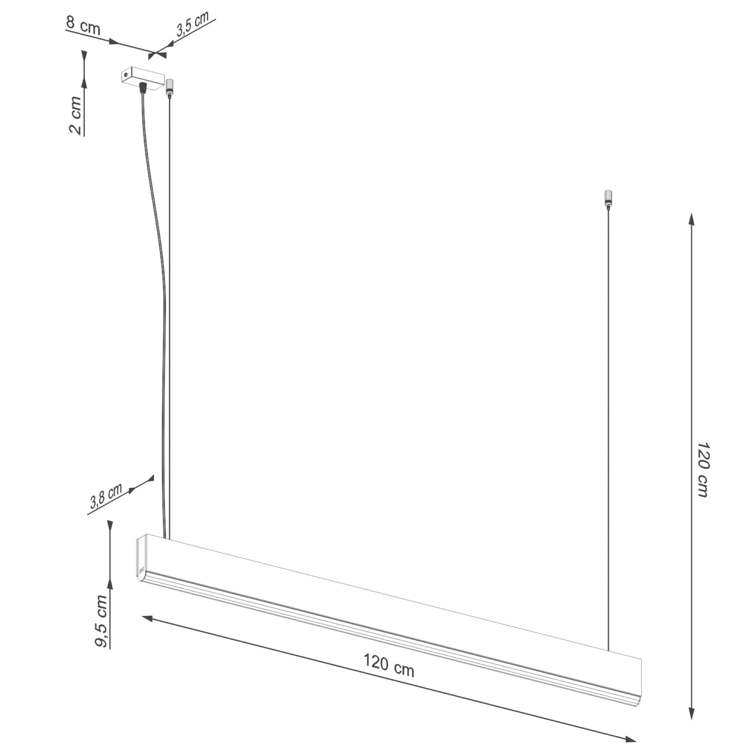 Lampa wisząca Lykke 120 cm LED barwa ciepła