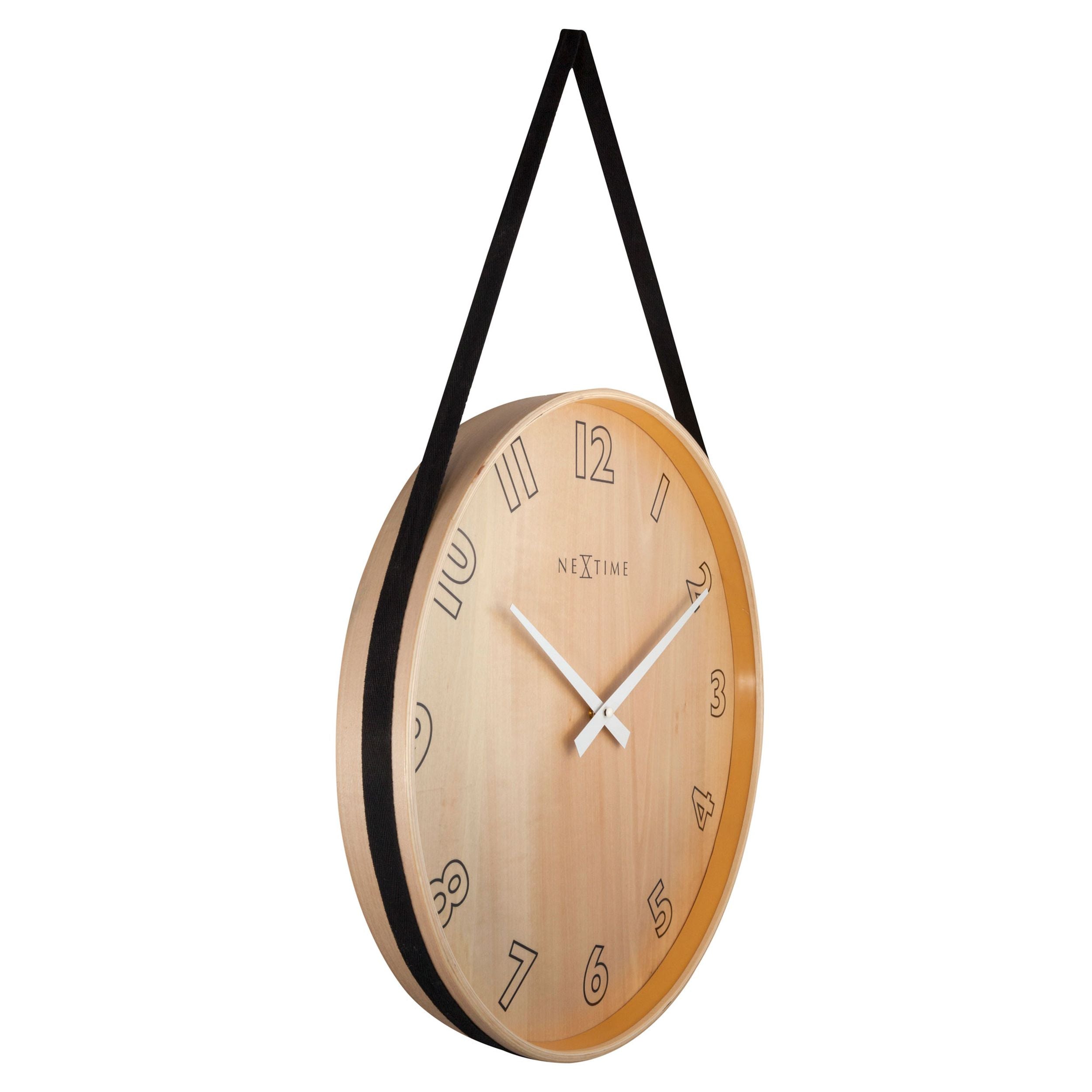 Zegar ścienny Loop 40 cm jasnobrązowy