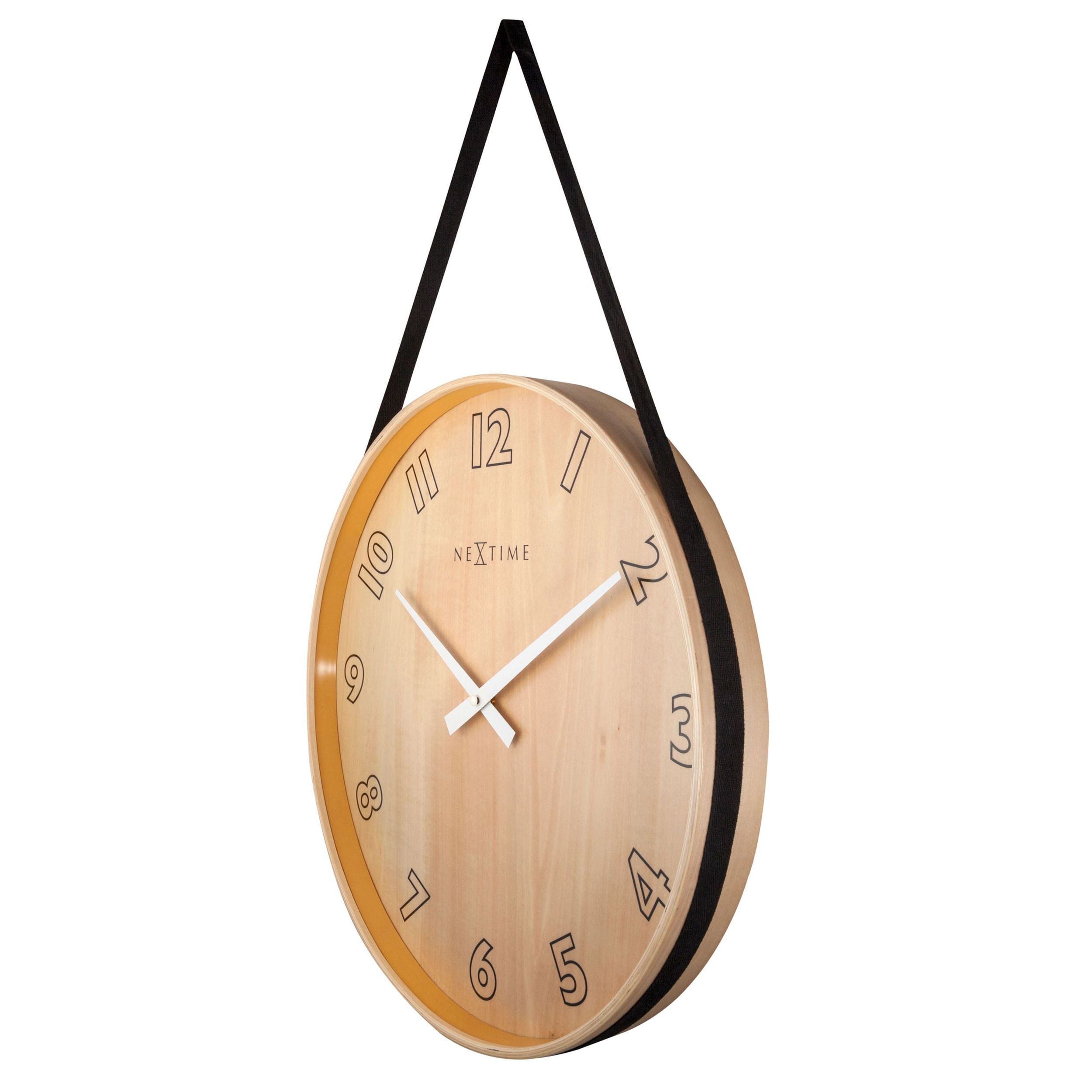 Zegar ścienny Loop 40 cm jasnobrązowy