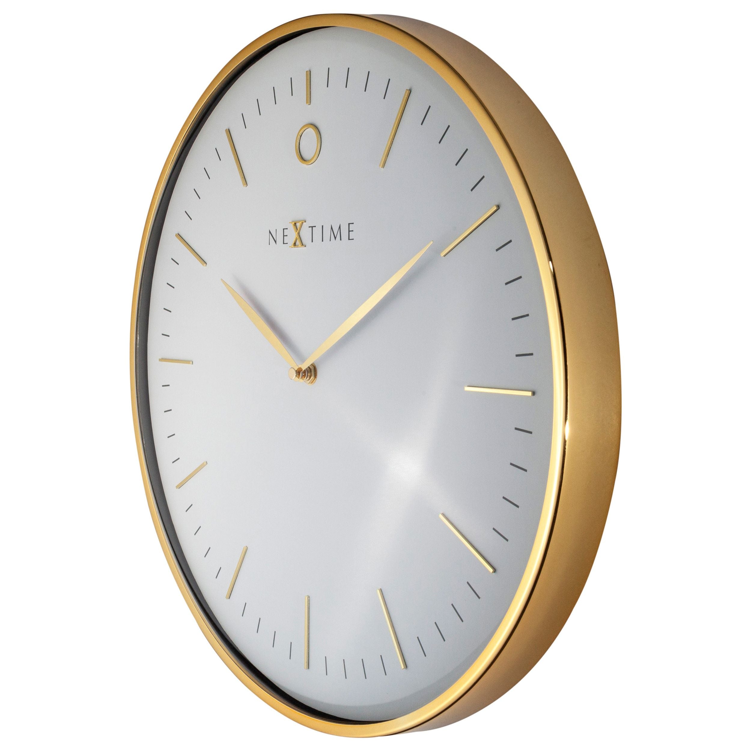 Zegar ścienny Glamour 40 cm biało-złoty