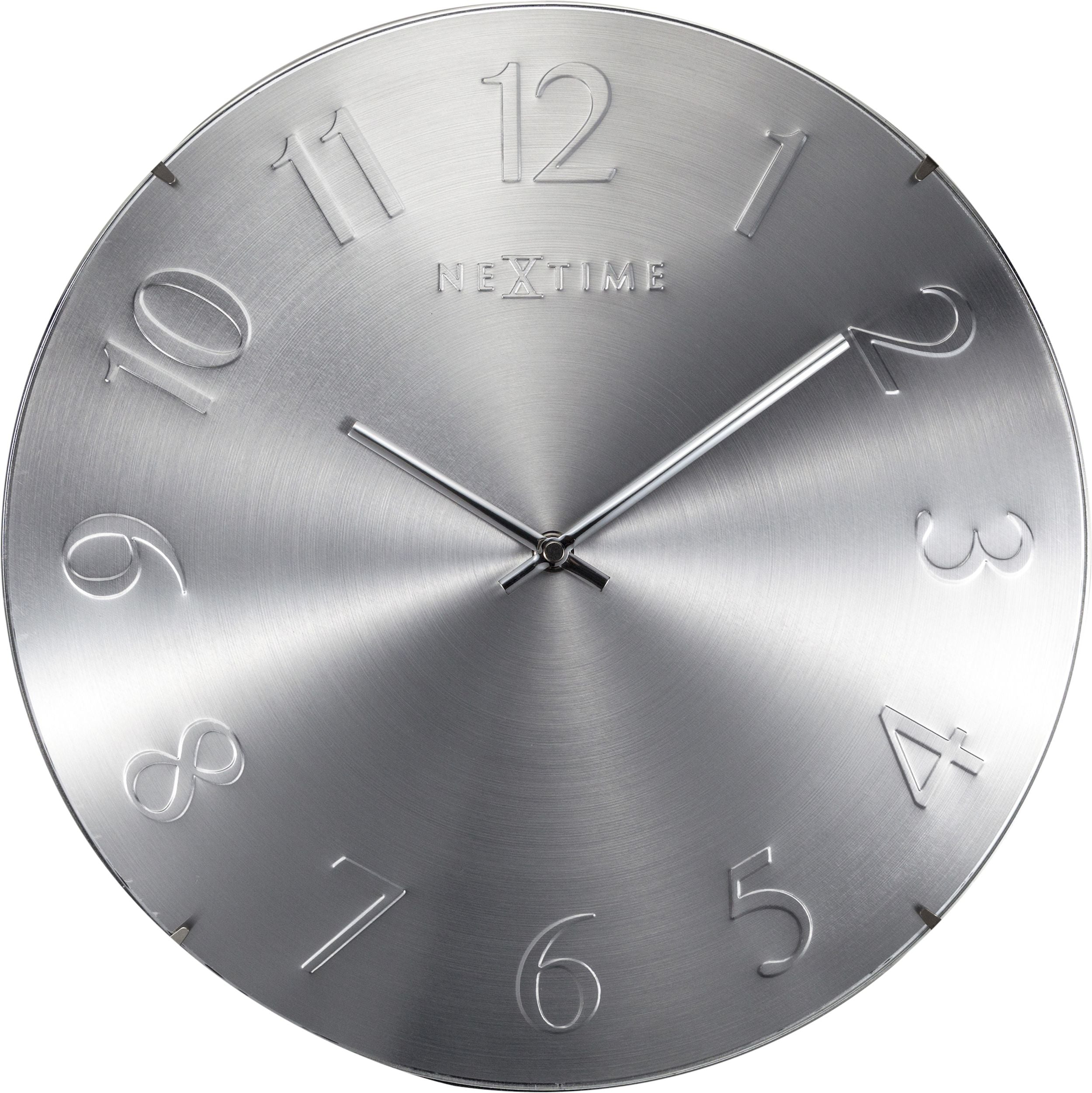 Zegar ścienny Elegant Dome 35 cm srebrny