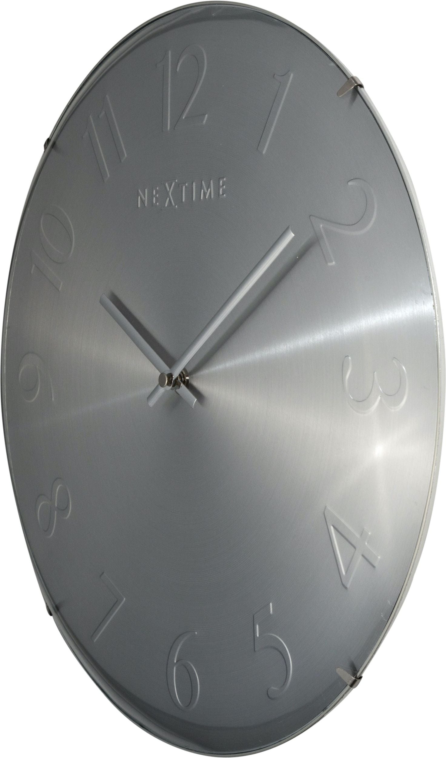 Zegar ścienny Elegant Dome 35 cm srebrny