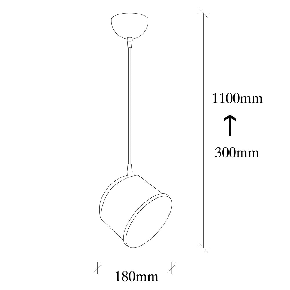 Lampa wisząca Hortensis 18 cm czarna