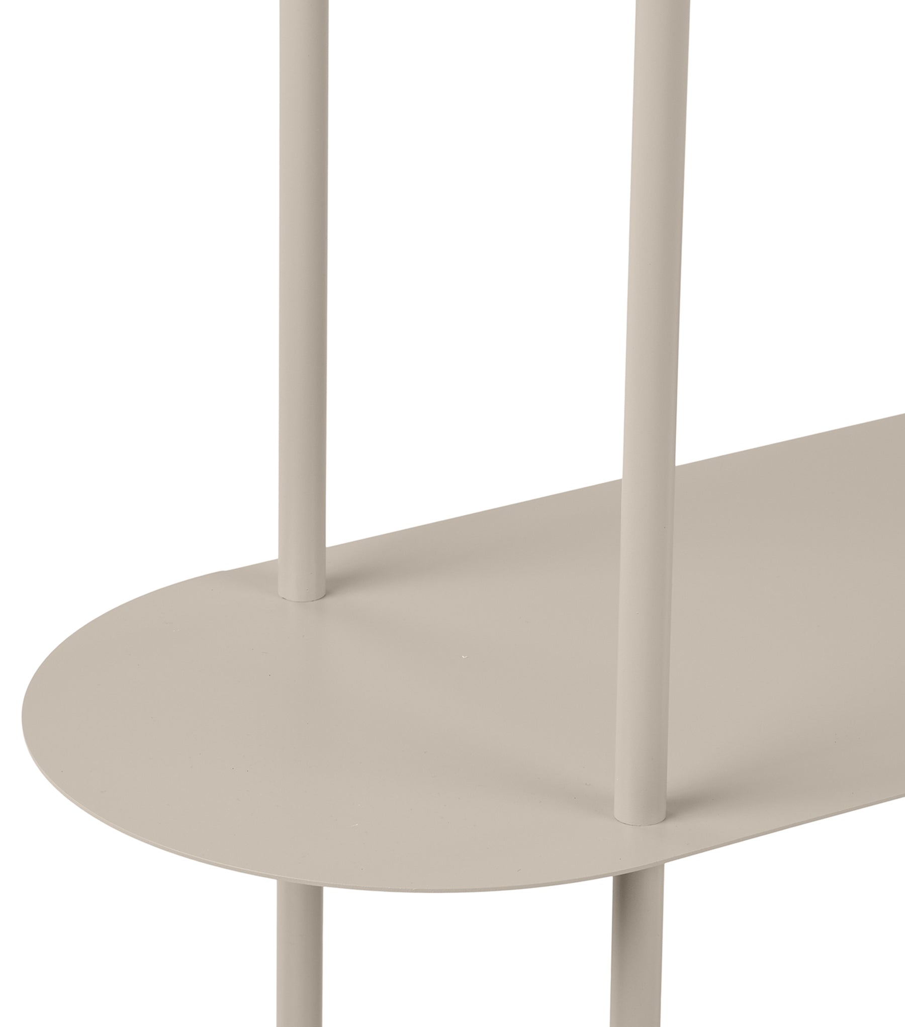 Regał Rieti 118 cm niesymetryczny z trzema półkami kaszmir