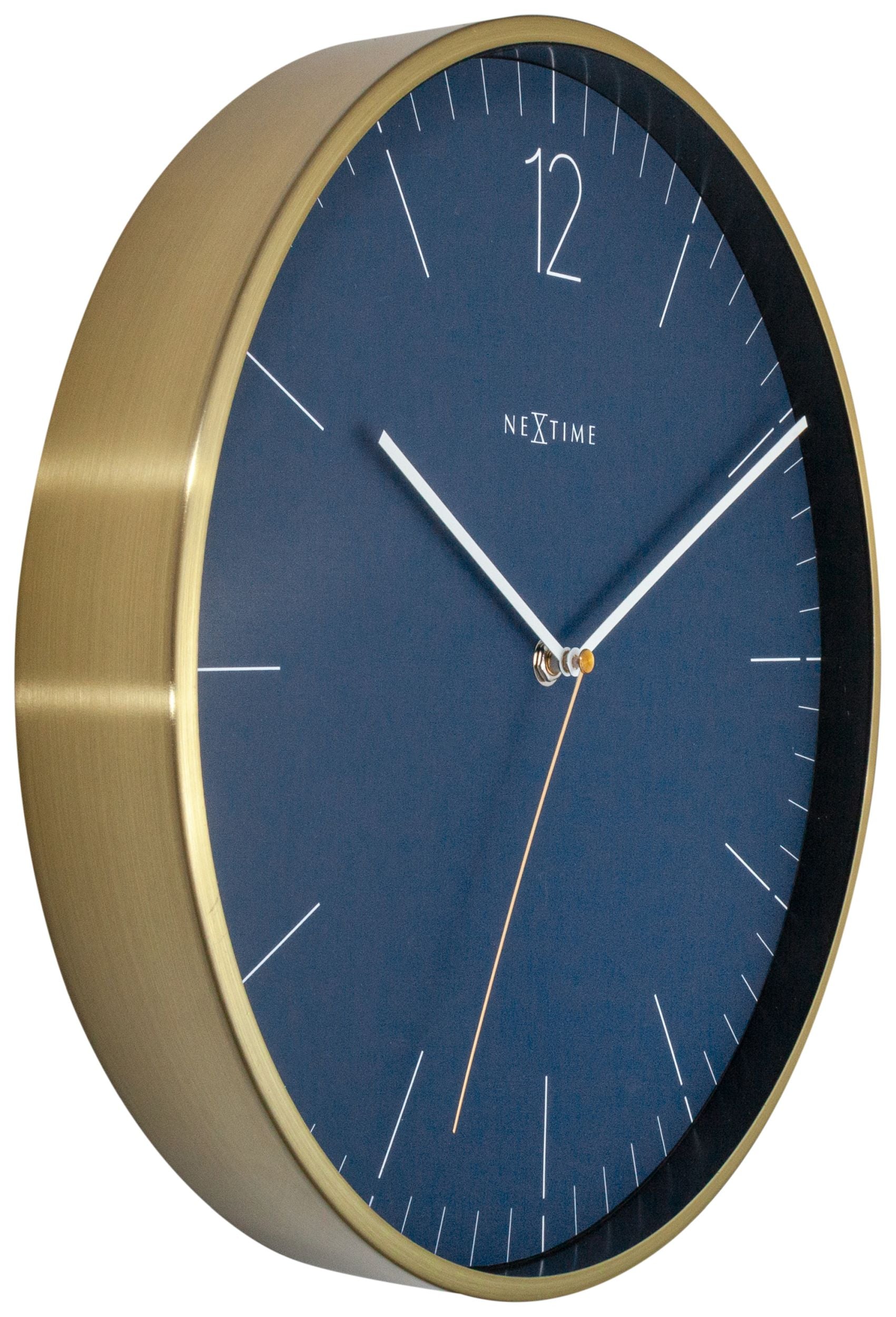 Zegar ścienny Essential 34 cm granatowo-złoty