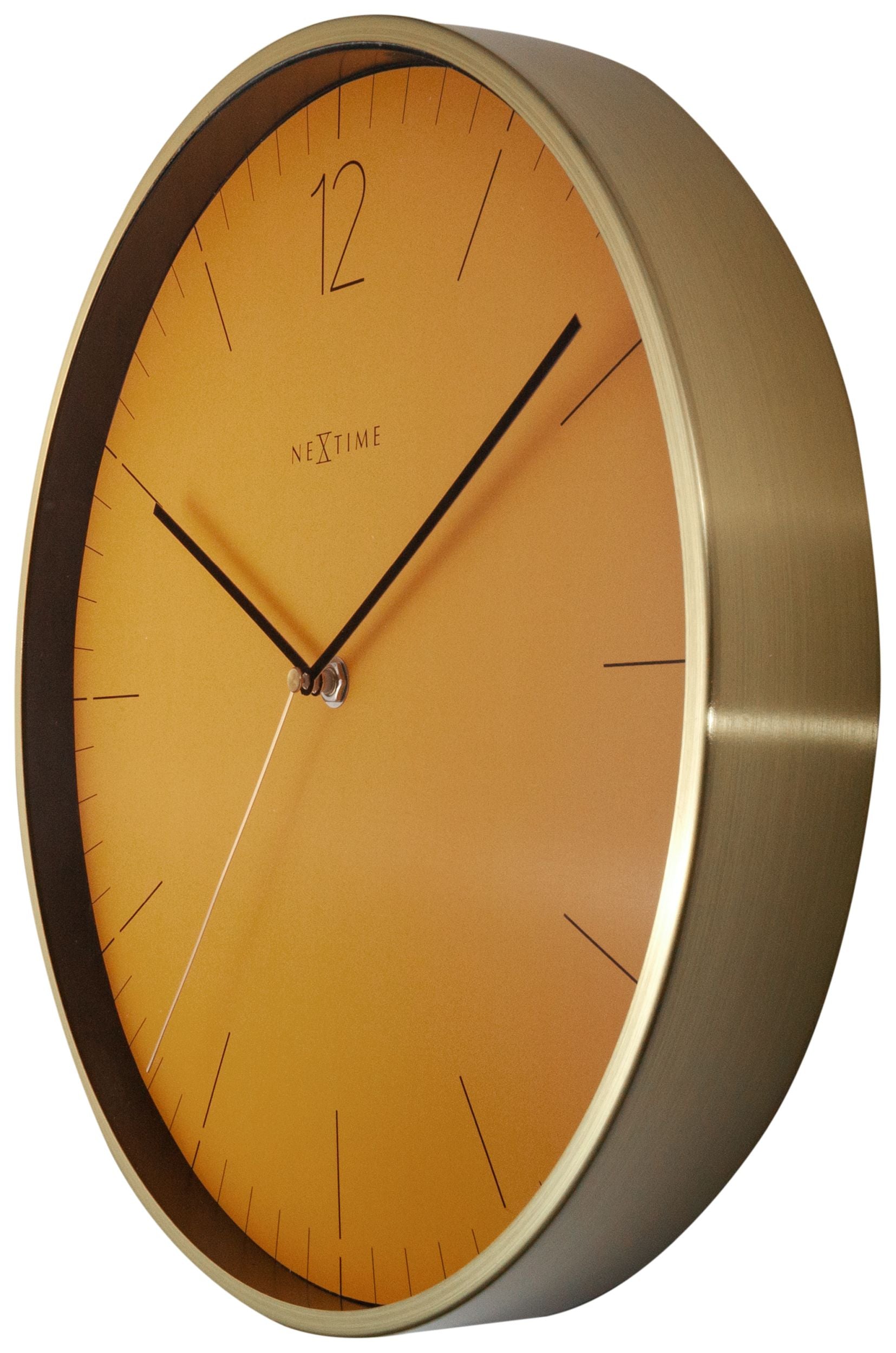 Zegar ścienny Essential 34 cm pomarańczowo-złoty
