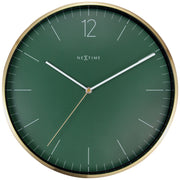 Zegar ścienny Essential 34 cm zielono-złoty