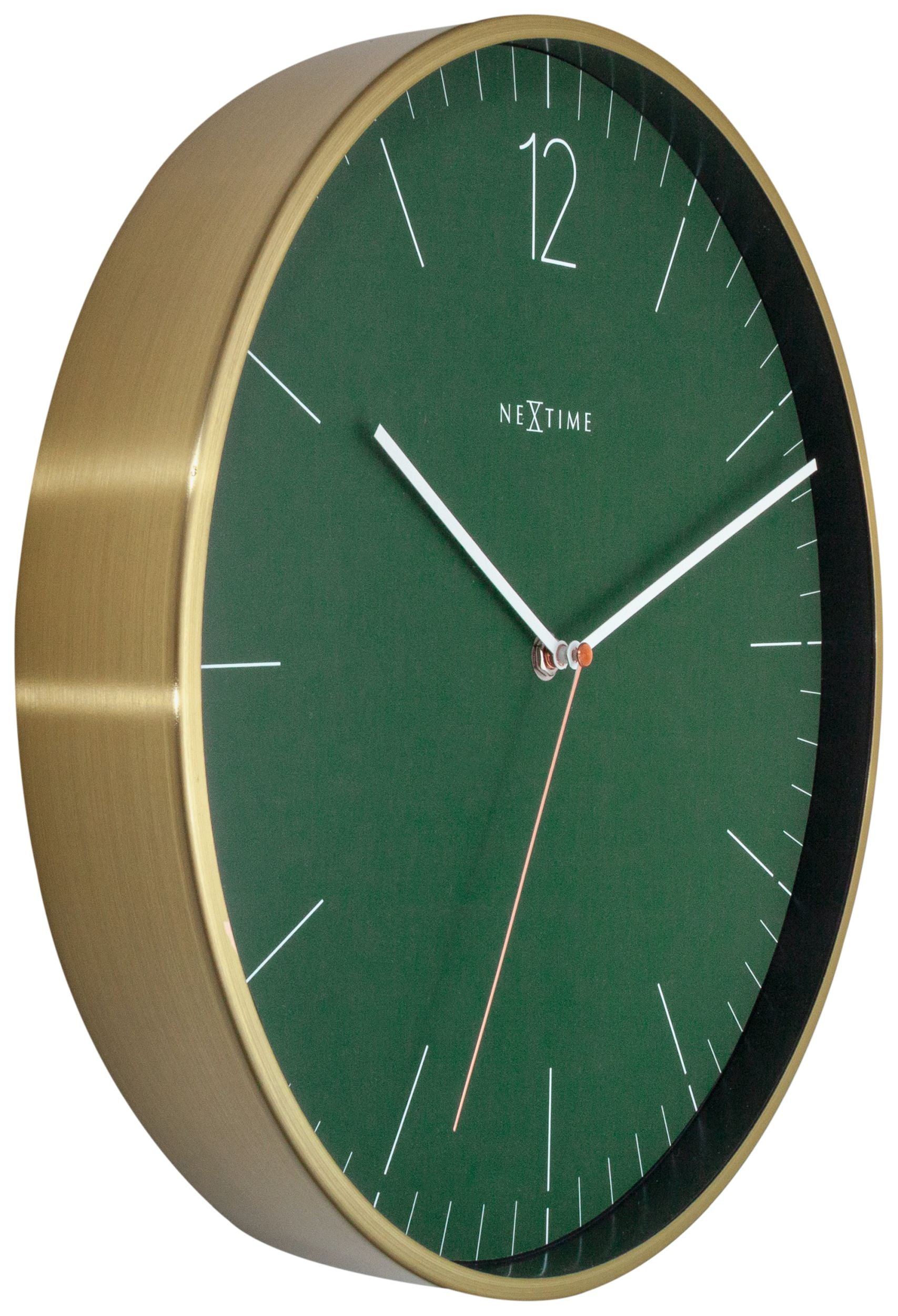 Zegar ścienny Essential 34 cm zielono-złoty