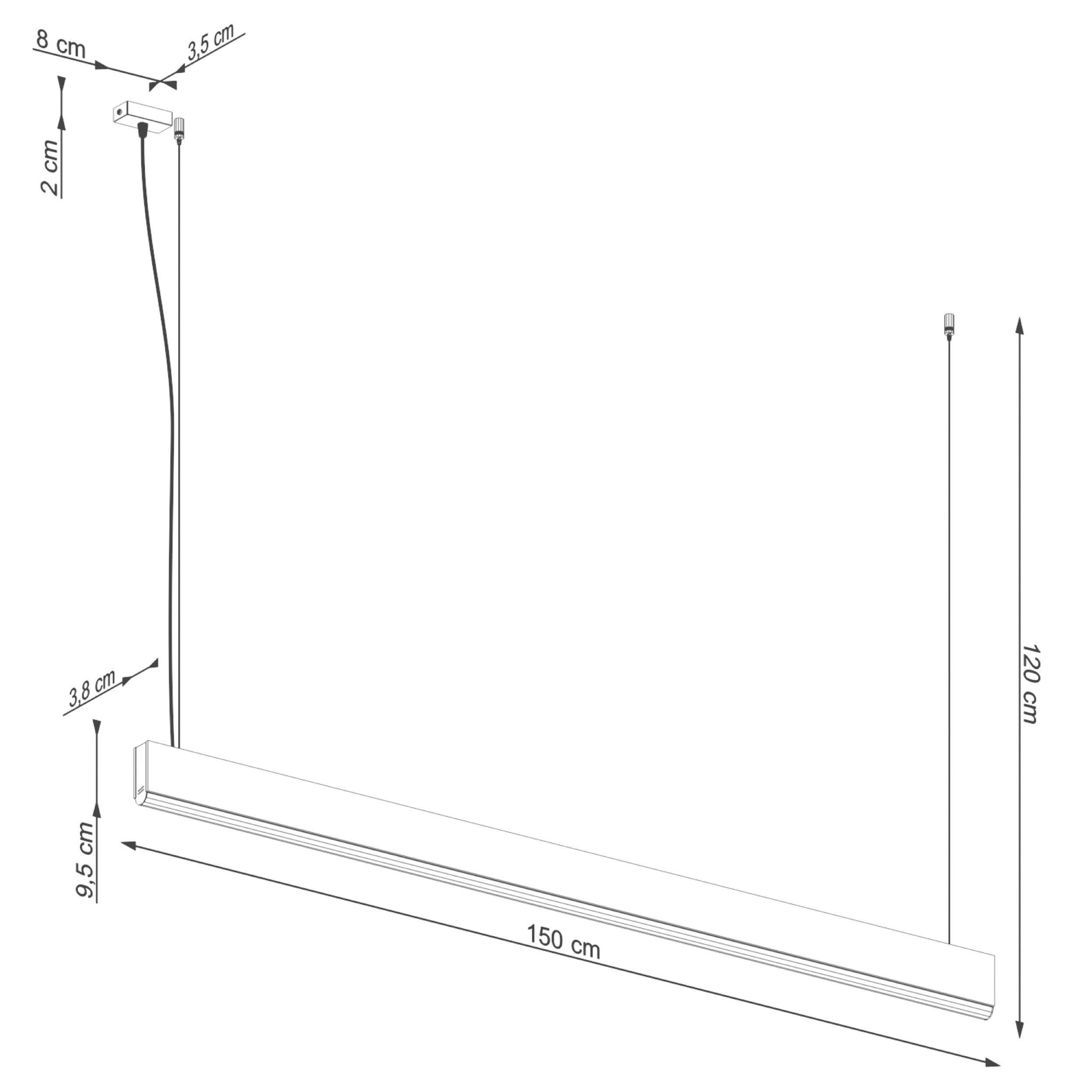Lampa wisząca Lykke 150 cm LED barwa neutralna