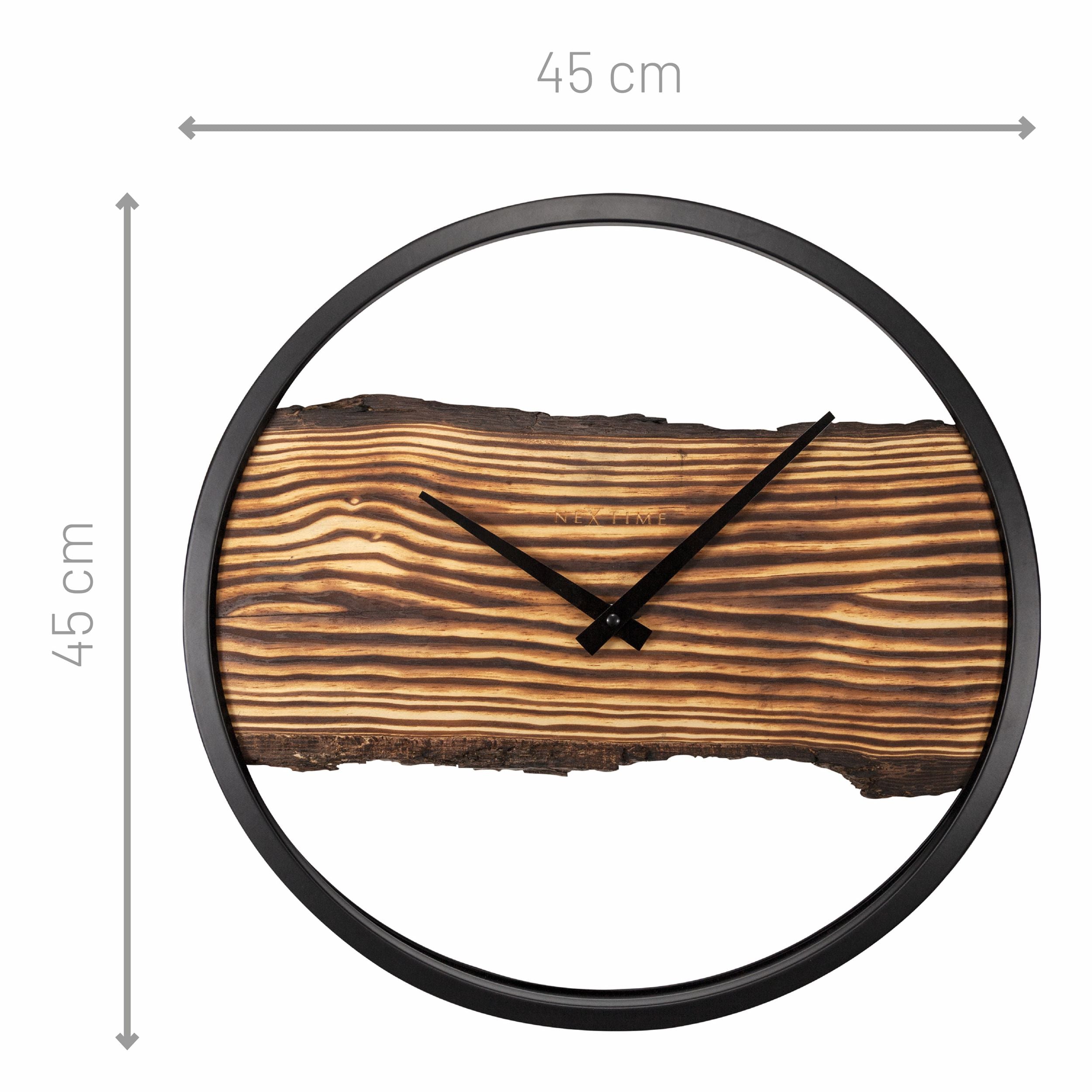Zegar ścienny Forest 45 cm brązowo-czarny