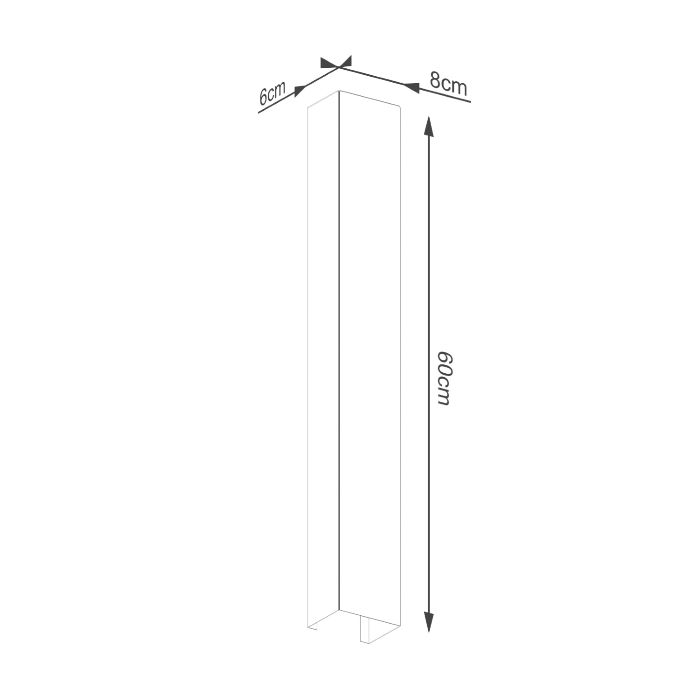 Kinkiet Freya 60 cm biały