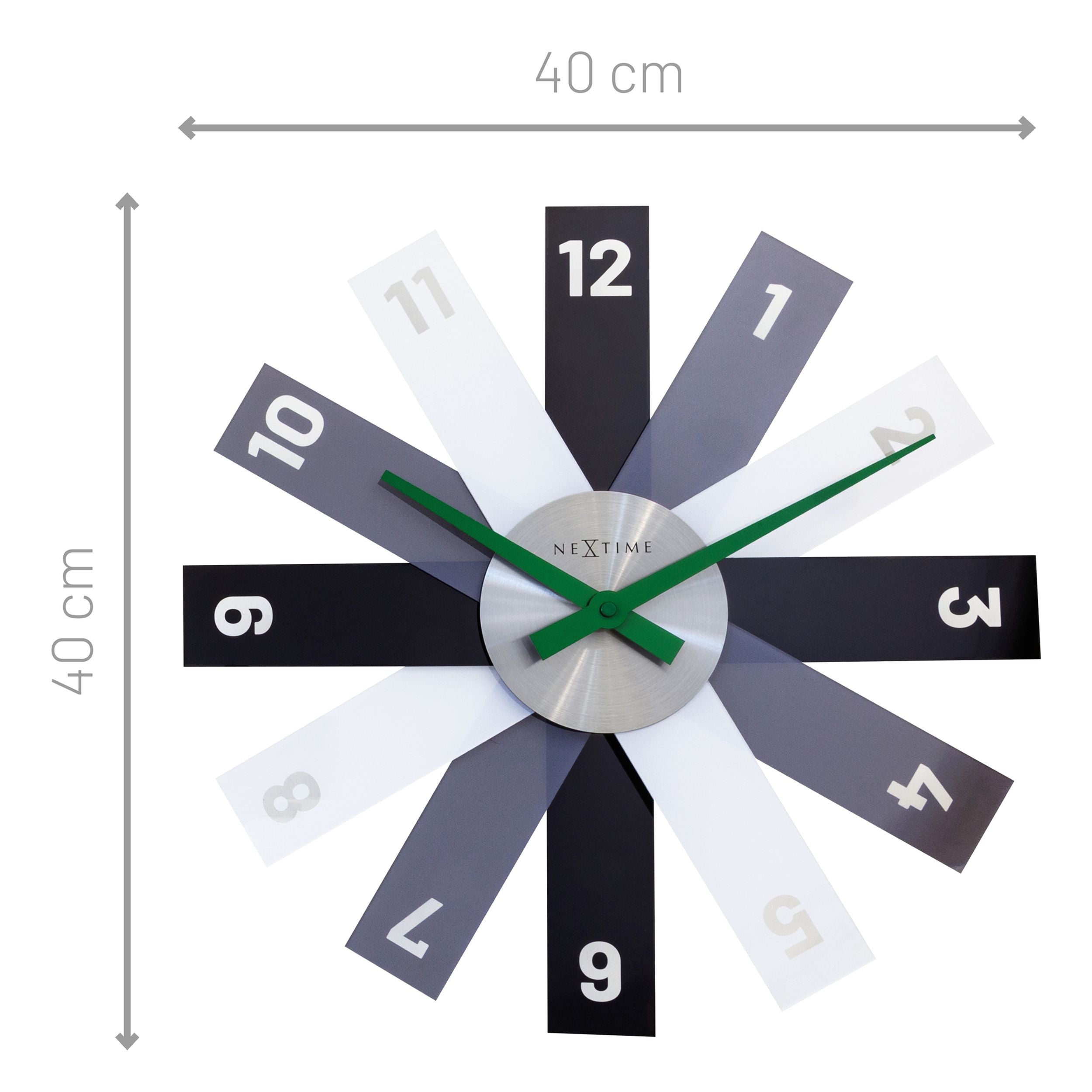 Zegar ścienny Plexi 40 cm czarny