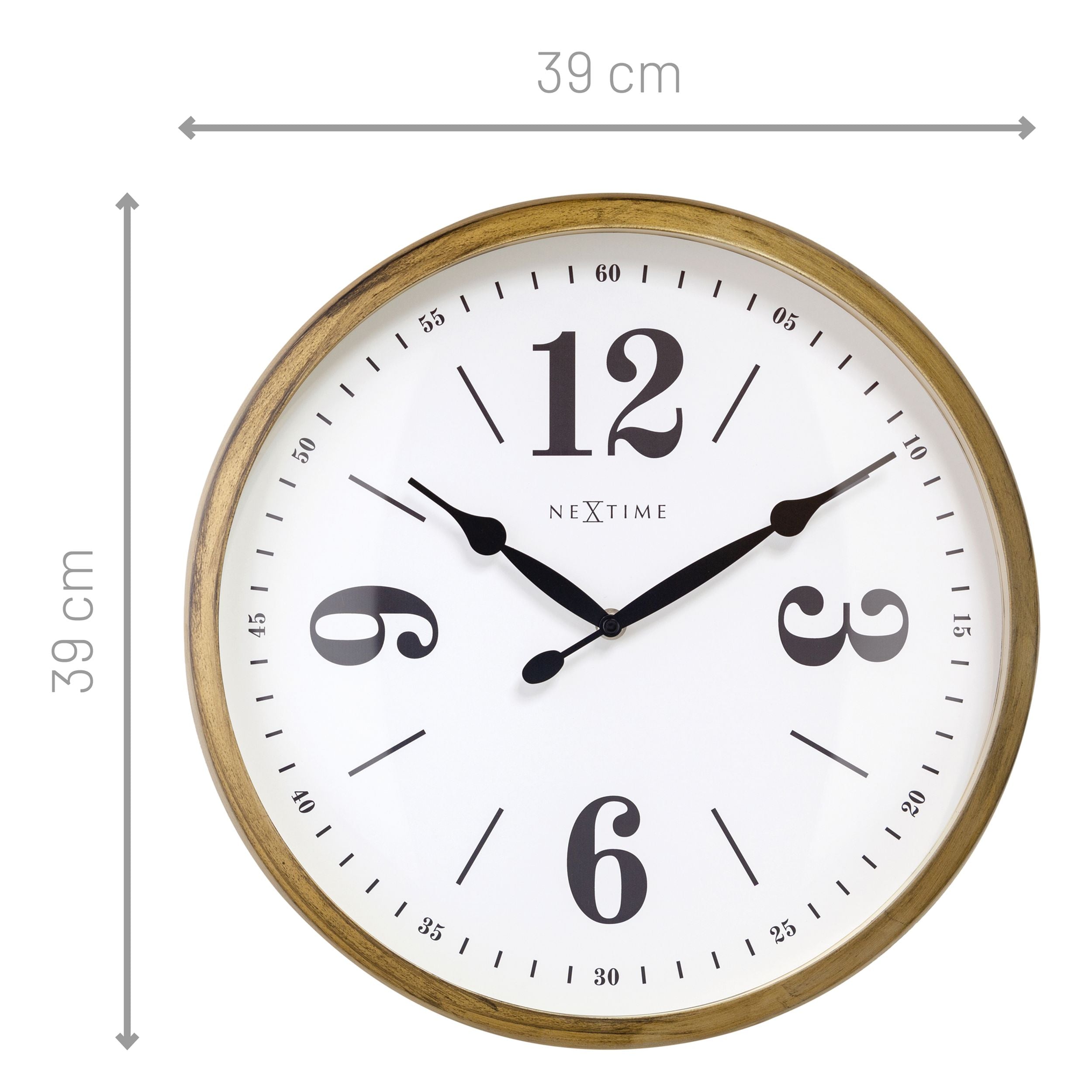 Zegar ścienny Classic 39 cm biało-złoty