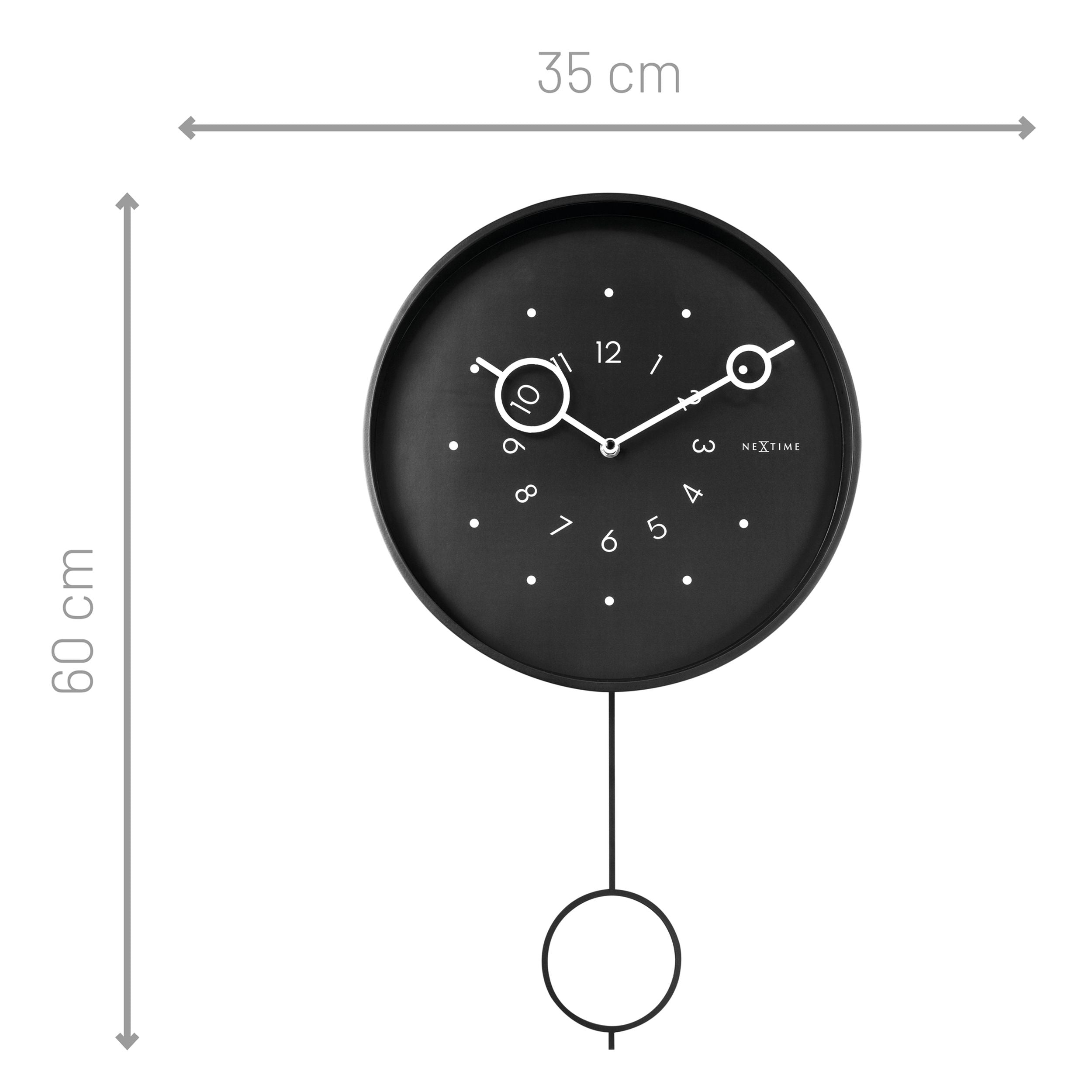 Zegar ścienny Loop 35 cm czarny