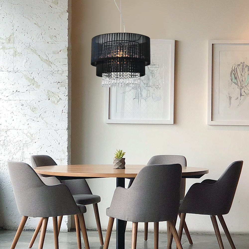 Lampa wisząca Bennett czarna średnica 45 cm