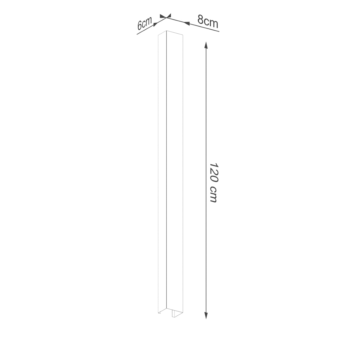 Kinkiet Freya 120 cm biały