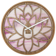 Zegar ścienny Lotus 40 cm różowo-brązowy