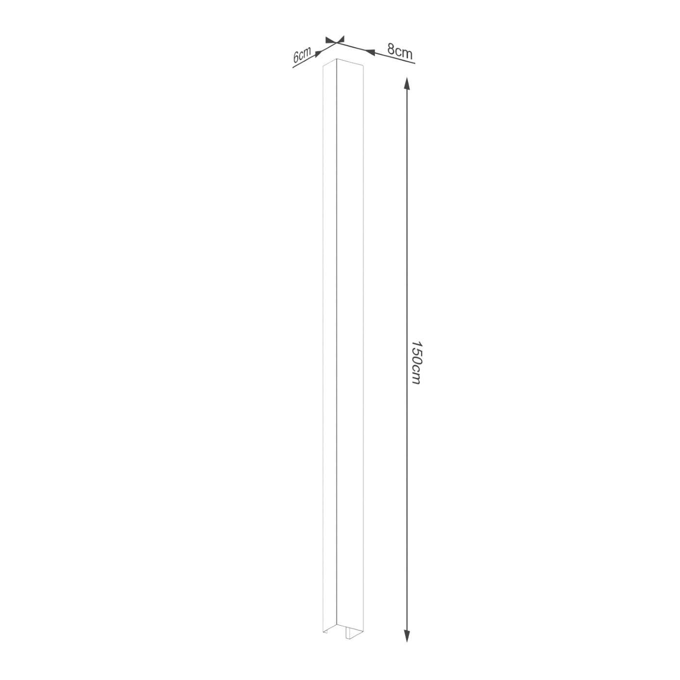 Kinkiet Freya 150 cm biały