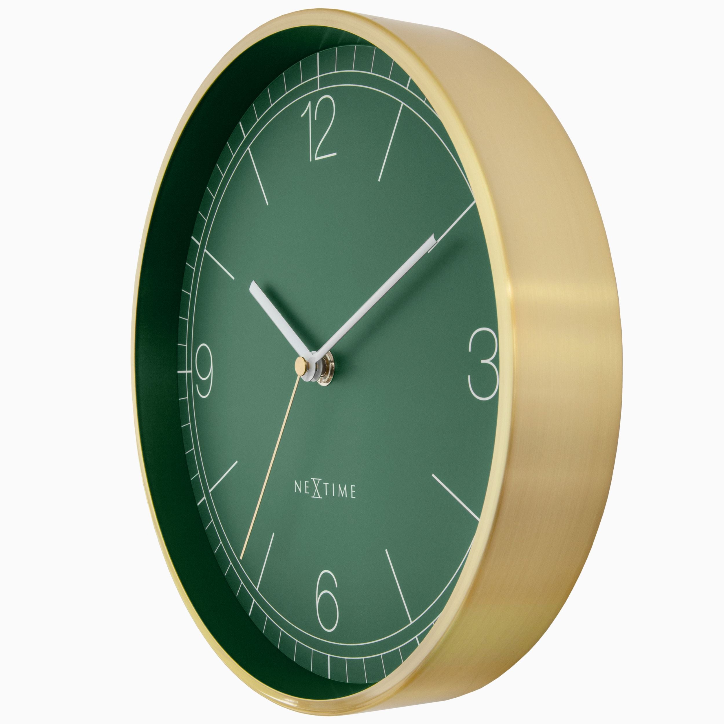 Zegar ścienny Bolero 25 cm zielono-złoty