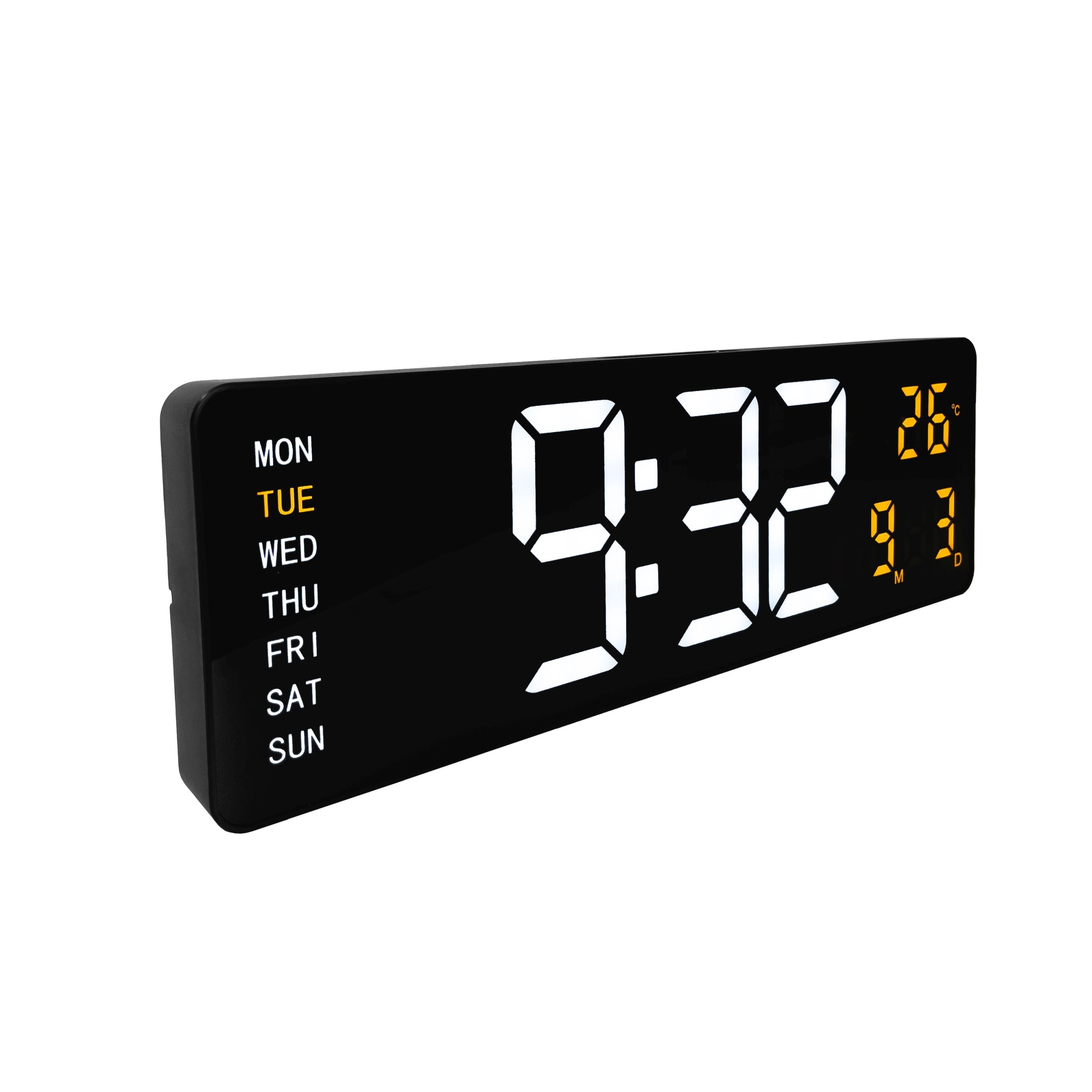 Zegar ścienny Super Digi 39x13 cm czarny