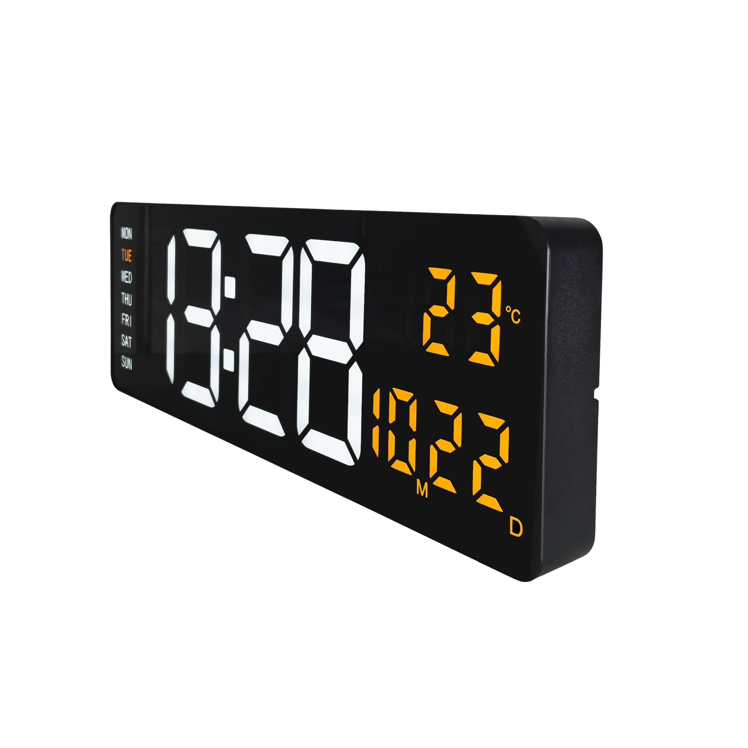 Zegar ścienny Super Digi 39x13 cm czarny