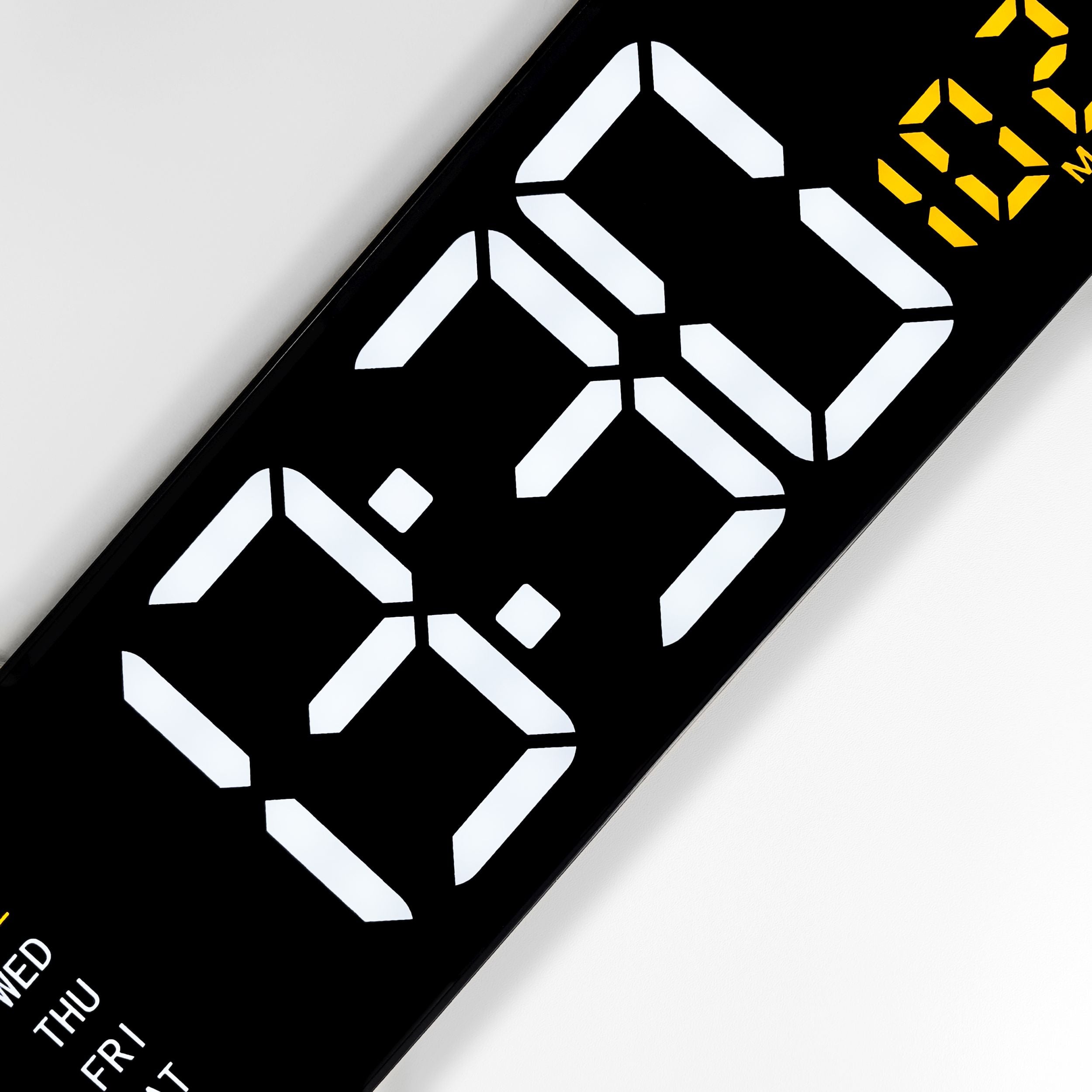 Zegar ścienny Super Digi 39x13 cm czarny