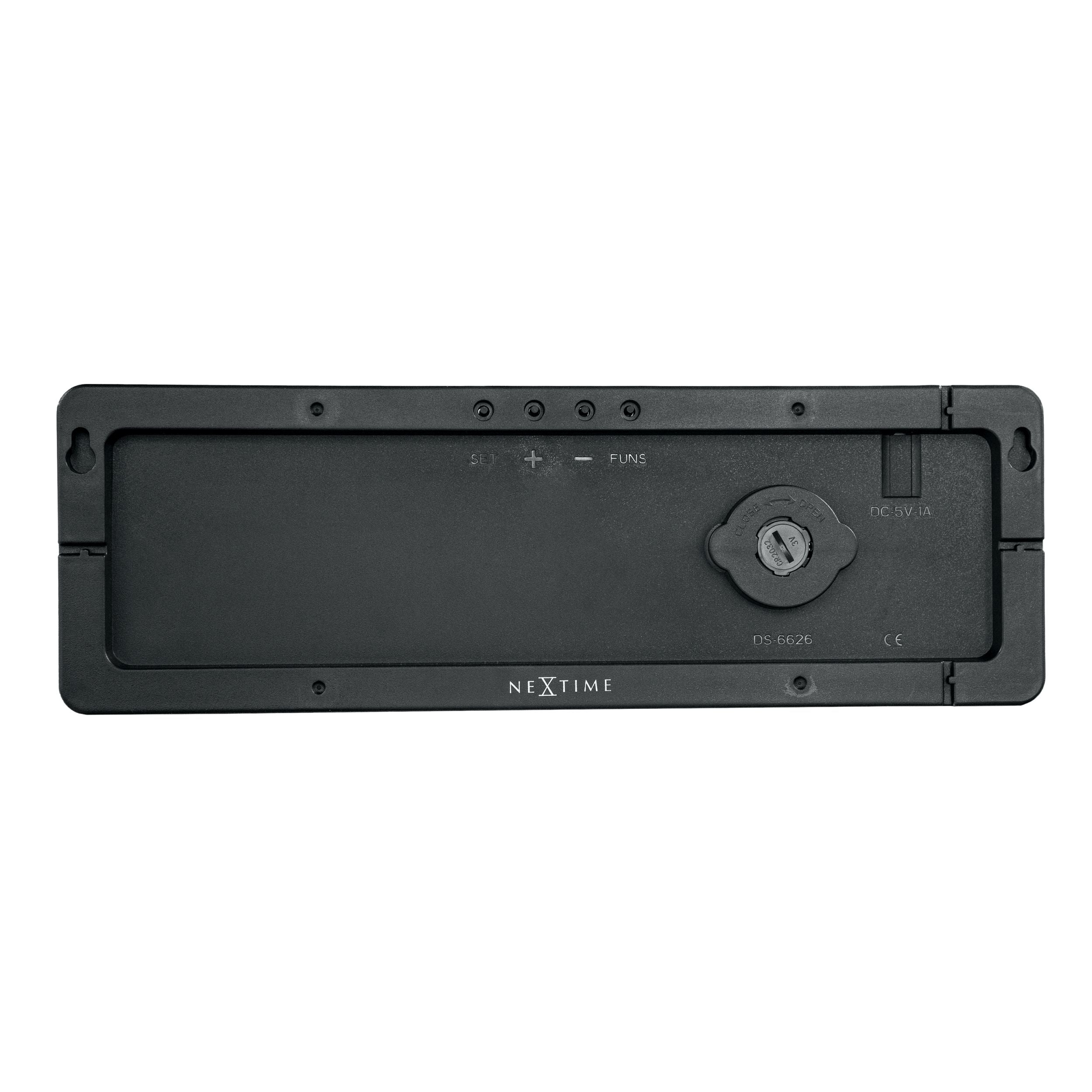 Zegar ścienny Super Digi 39x13 cm czarny