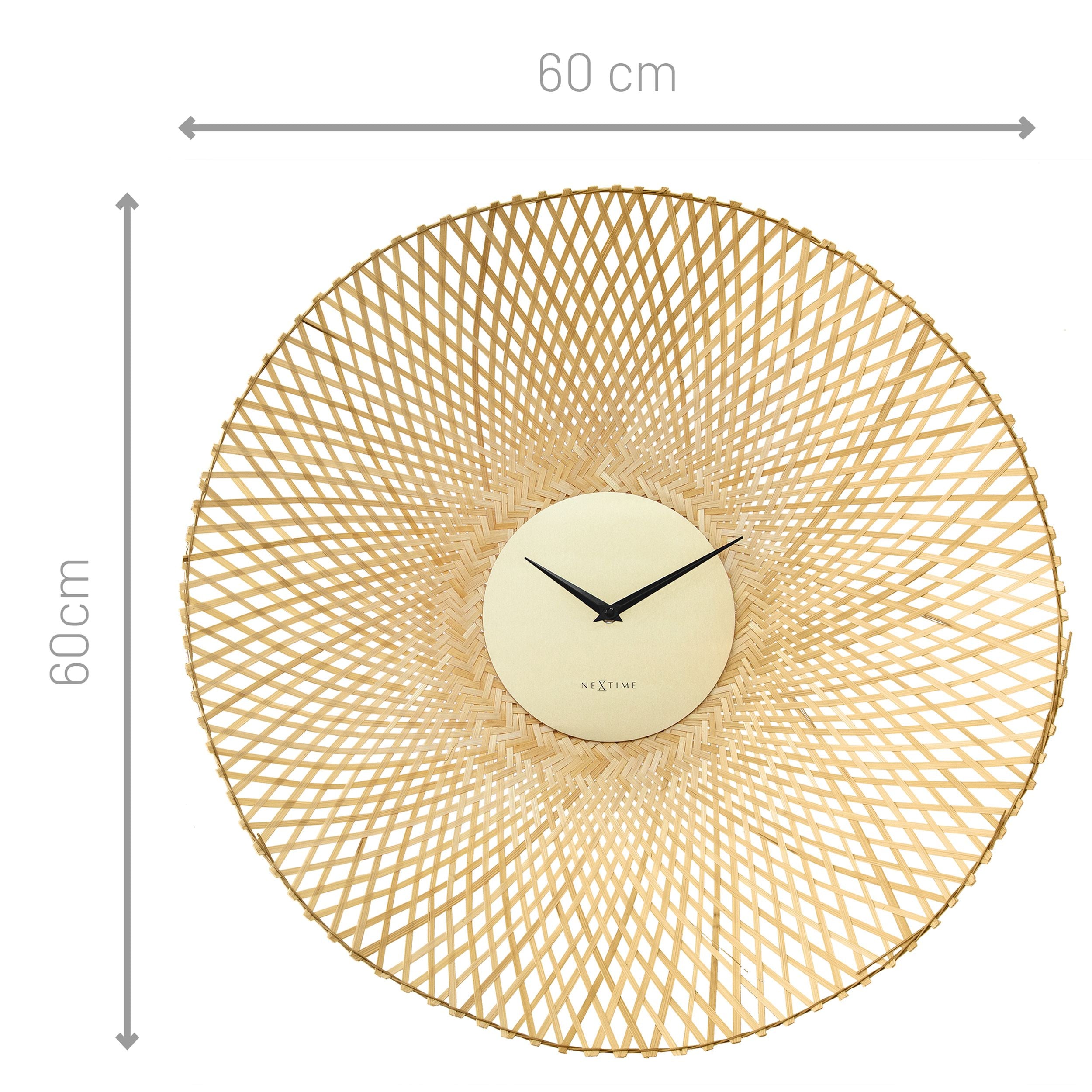 Zegar ścienny Bamboo 60 cm jasnobrązowy
