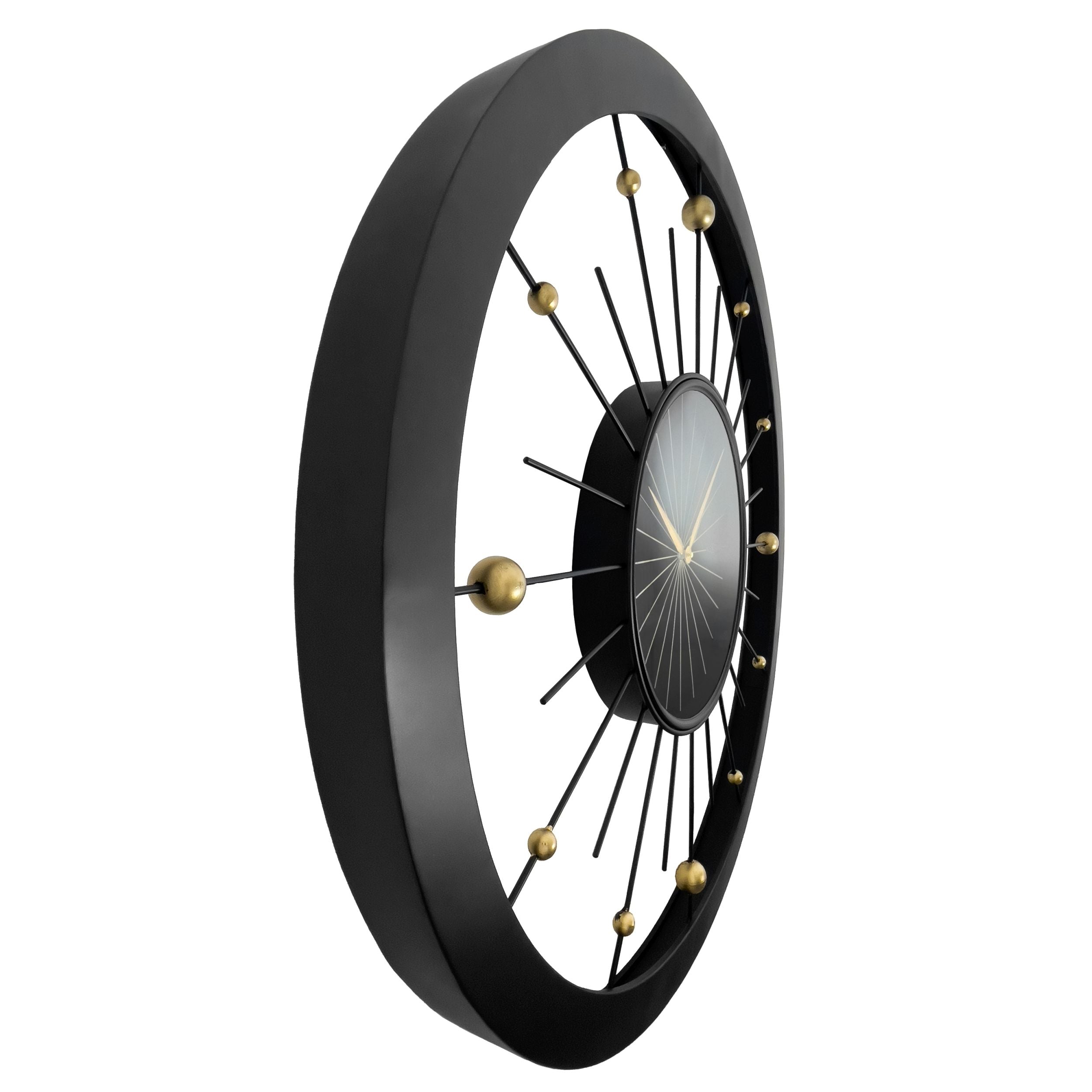 Zegar ścienny Orbit 90 cm czarno-złoty