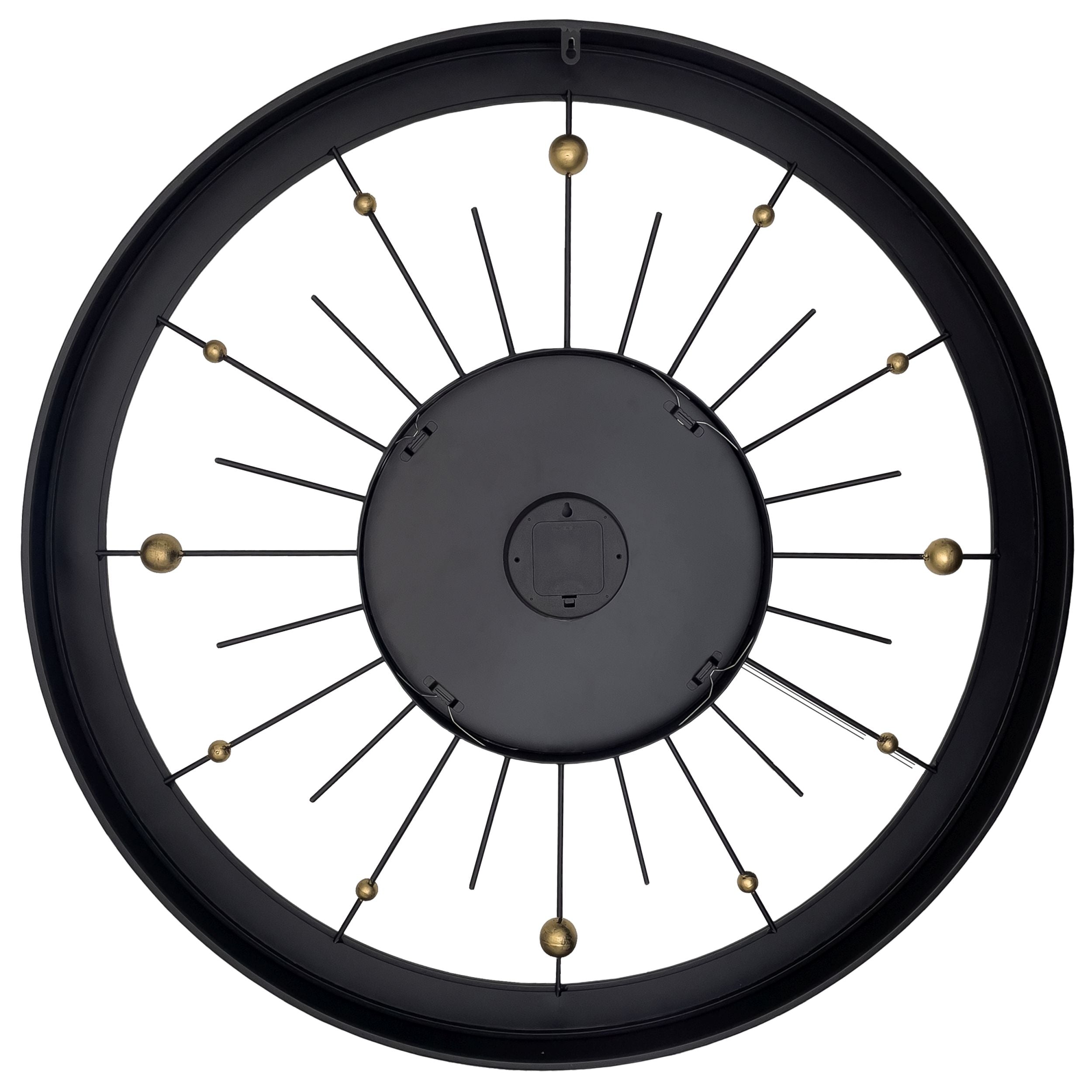 Zegar ścienny Orbit 90 cm czarno-złoty