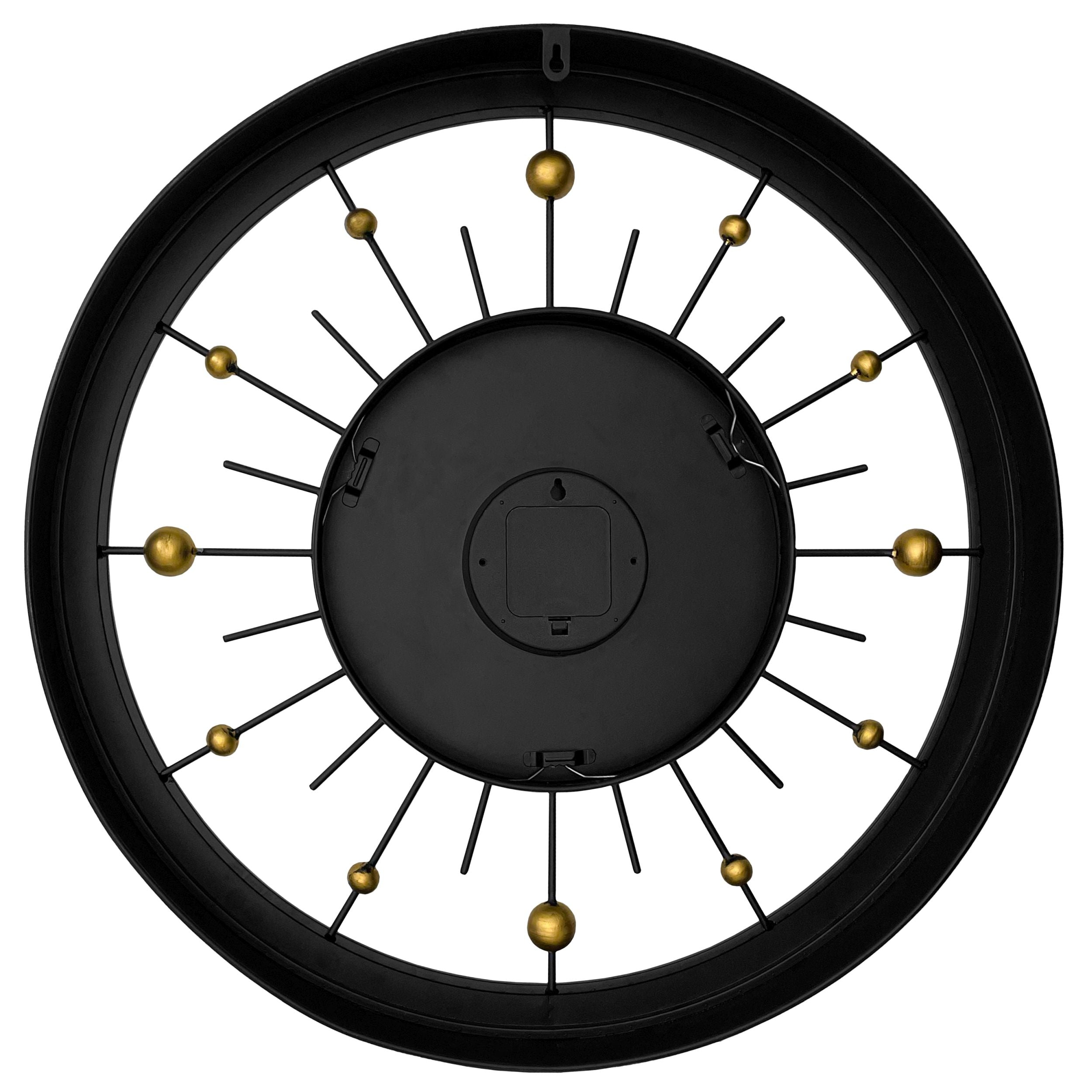 Zegar ścienny Orbit 60 cm czarno-złoty