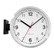 Zegar ścienny Double Small 28 cm biało-czarny
