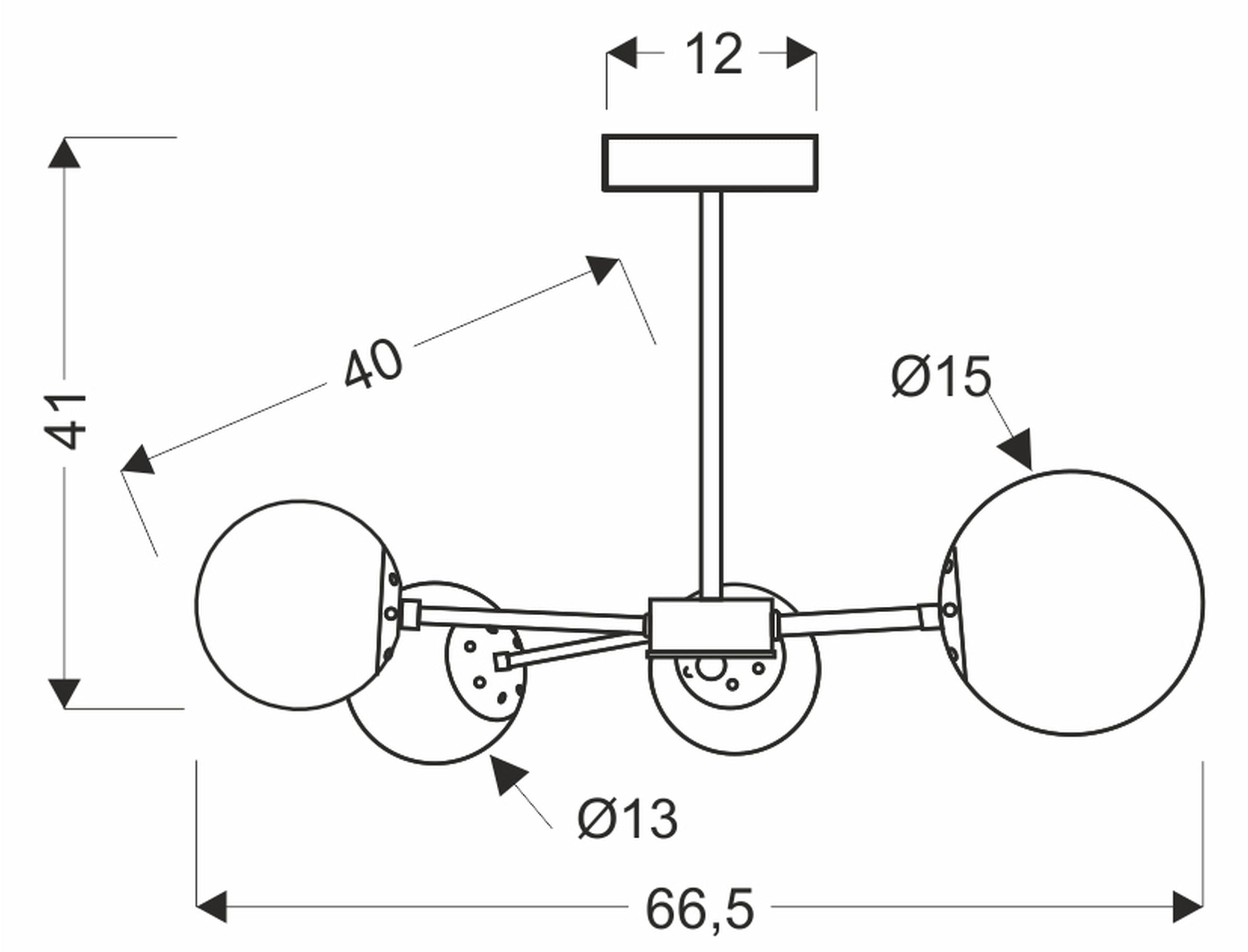 Lampa wisząca Mati x4 złota z białymi kloszami