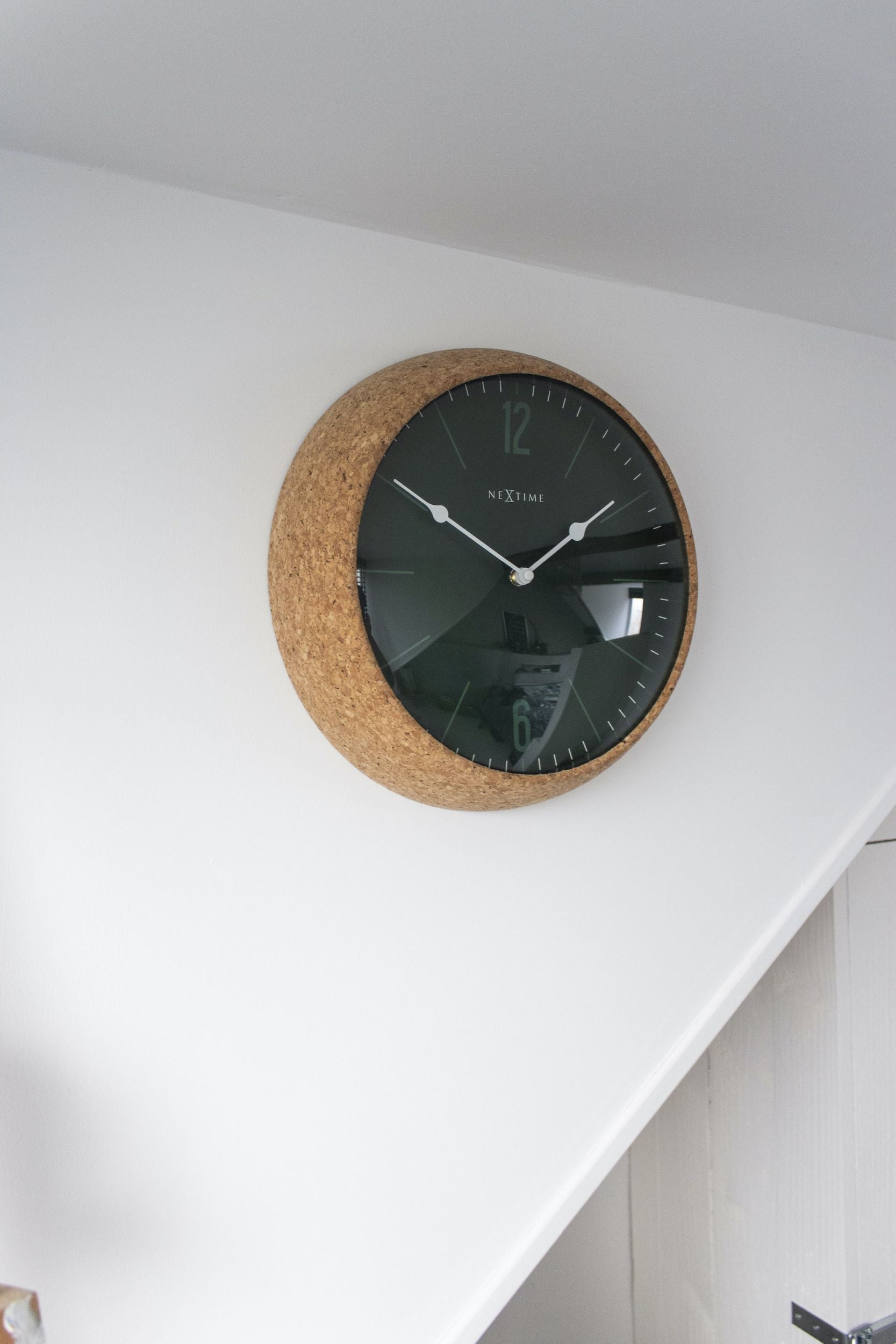 Zegar ścienny Cork 30 cm zielono-brązowy