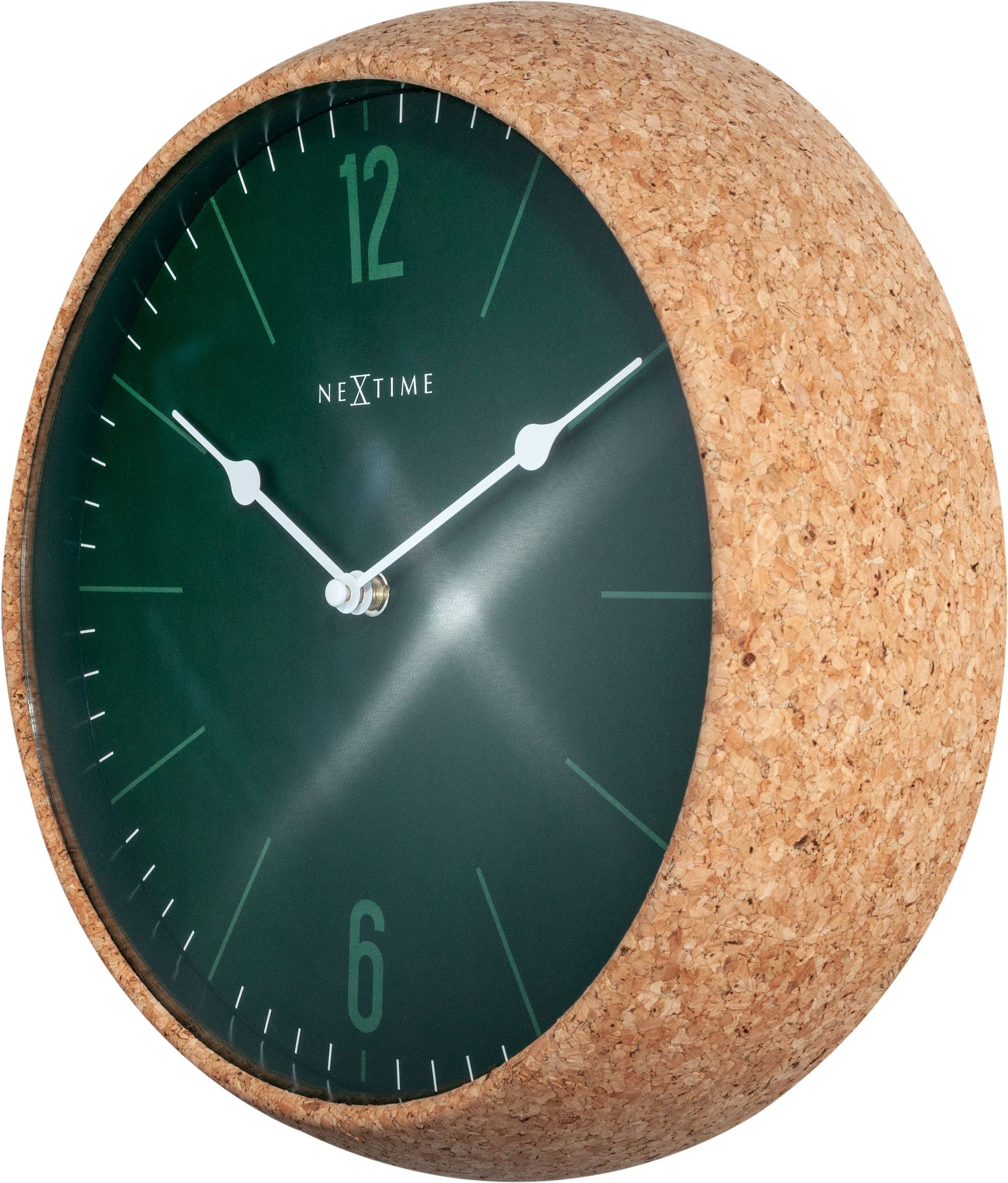 Zegar ścienny Cork 30 cm zielono-brązowy