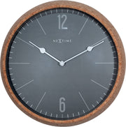 Zegar ścienny Cork 30 cm czarno-brązowy