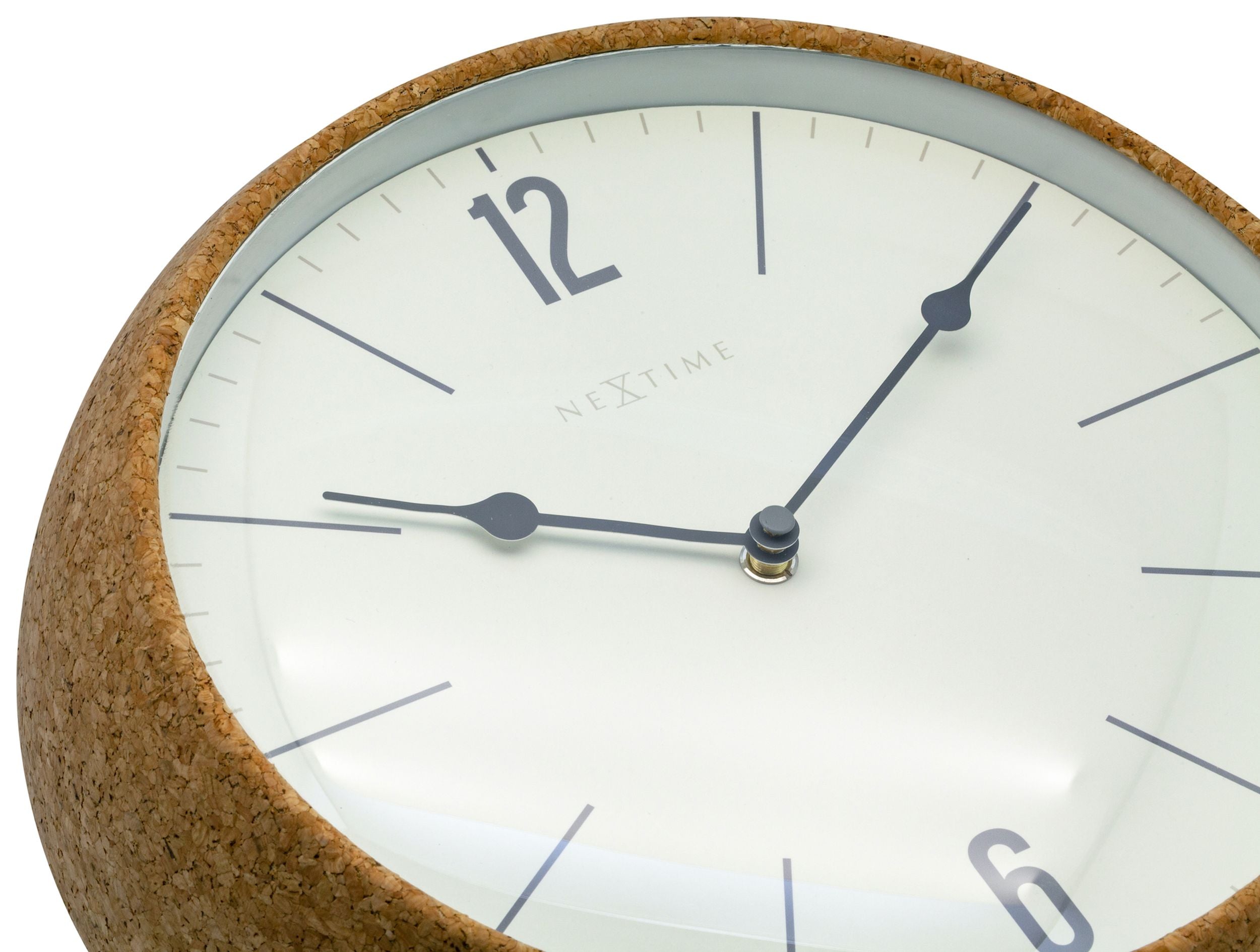 Zegar ścienny Cork 30 cm biało-brązowy