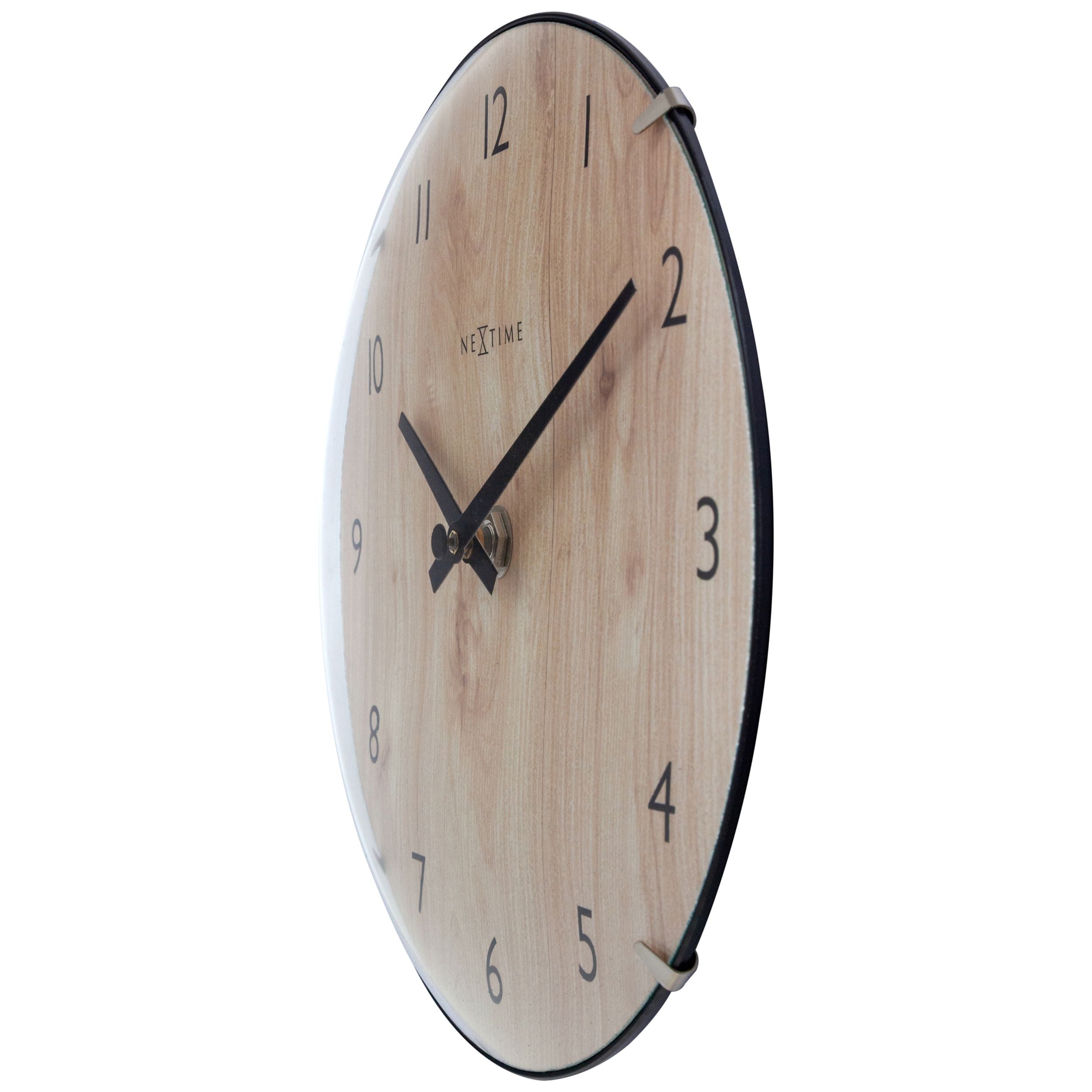 Zegar ścienny Edge Wood 20 cm jasnobrązowy