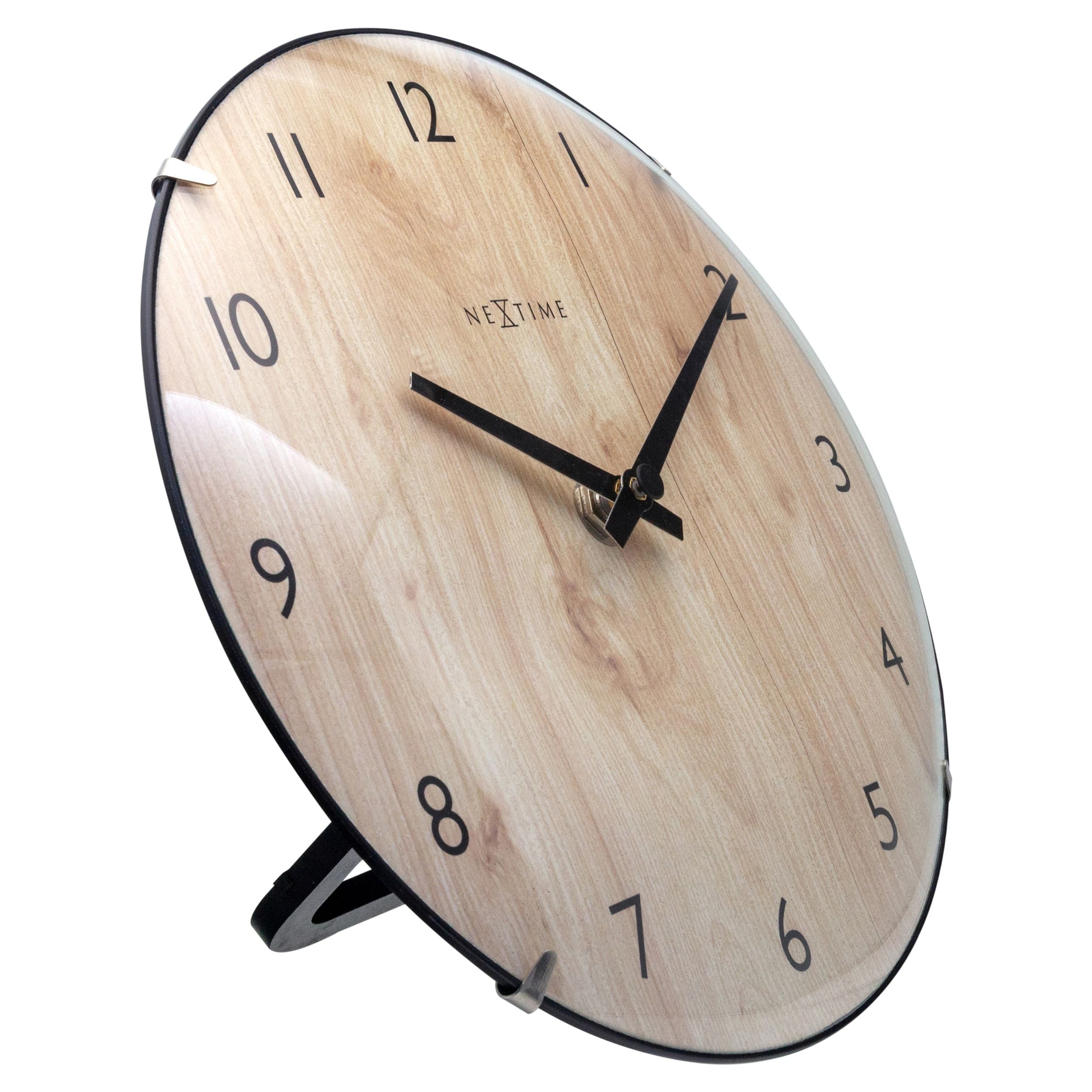 Zegar ścienny Edge Wood 20 cm jasnobrązowy