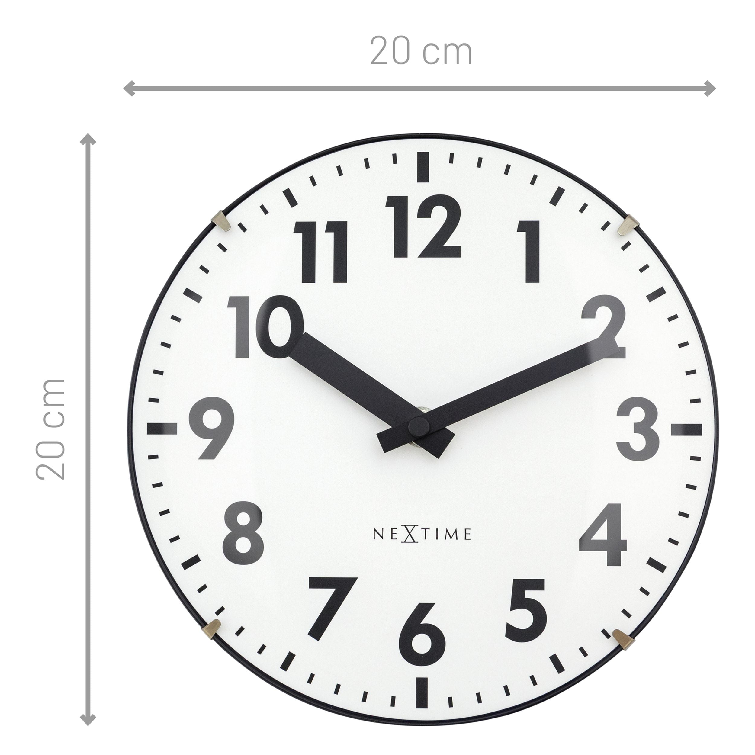 Zegar ścienny Duomo 20 cm biało-czarny