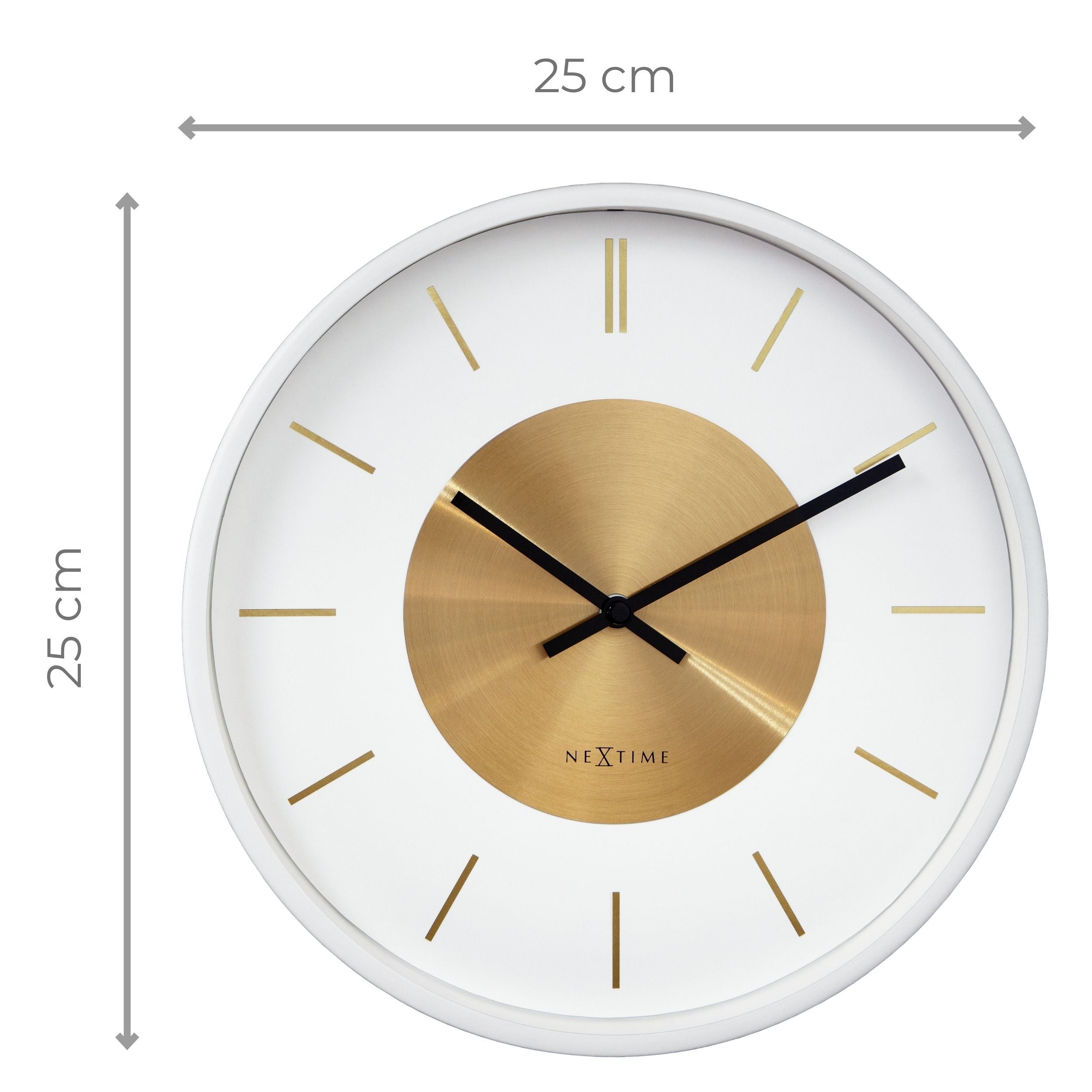 Zegar ścienny Retro 25 cm biało-złoty